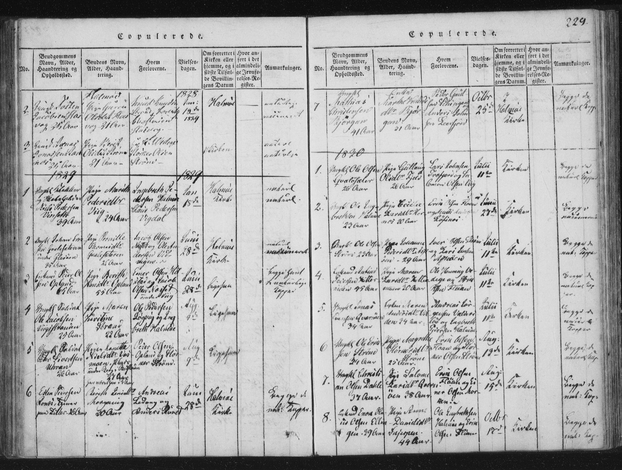 Ministerialprotokoller, klokkerbøker og fødselsregistre - Nord-Trøndelag, SAT/A-1458/773/L0609: Parish register (official) no. 773A03 /3, 1815-1830, p. 229