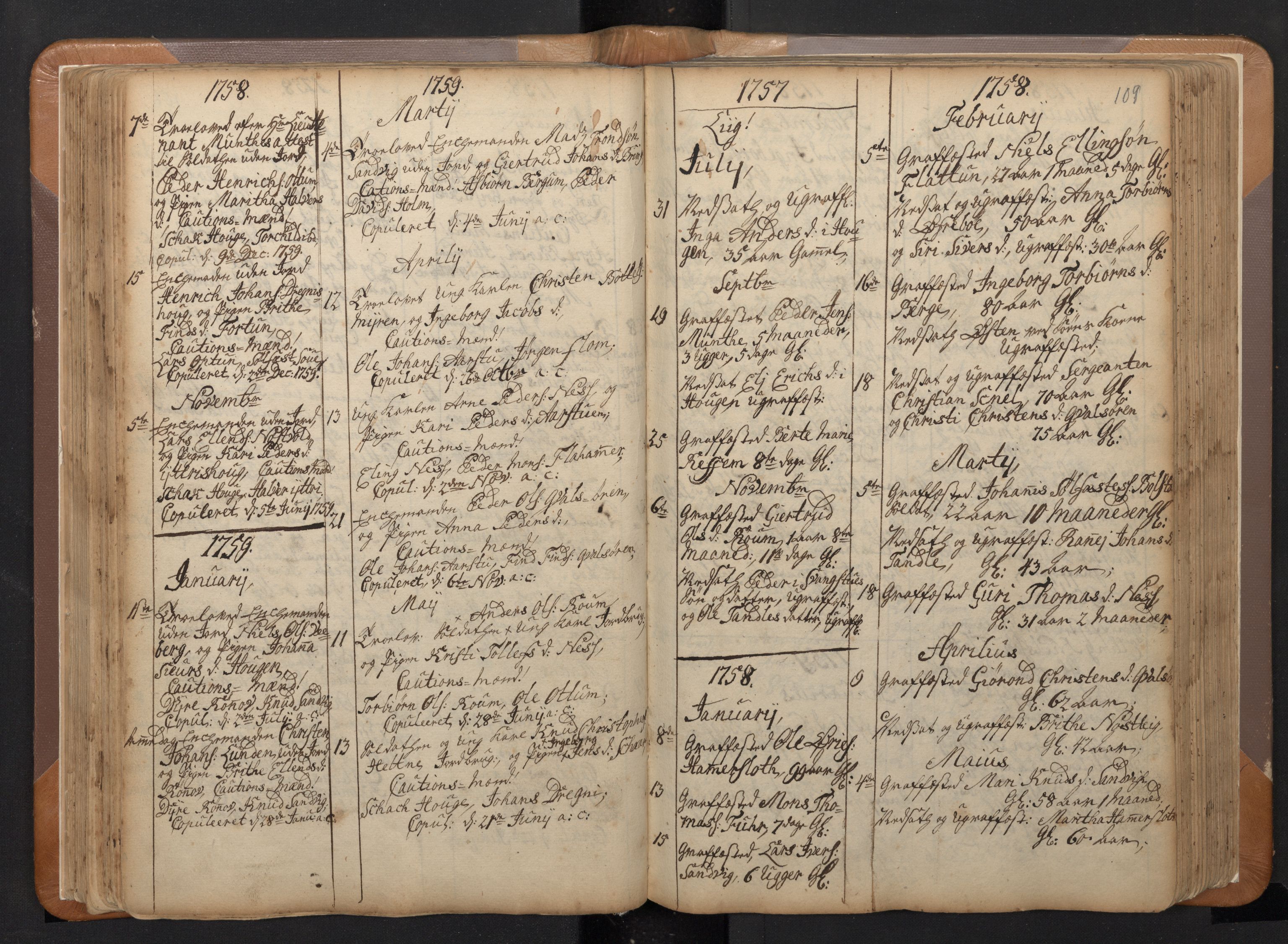 Luster sokneprestembete, SAB/A-81101/H/Haa/Haaa/L0002: Parish register (official) no. A 2, 1751-1796, p. 108b-109a