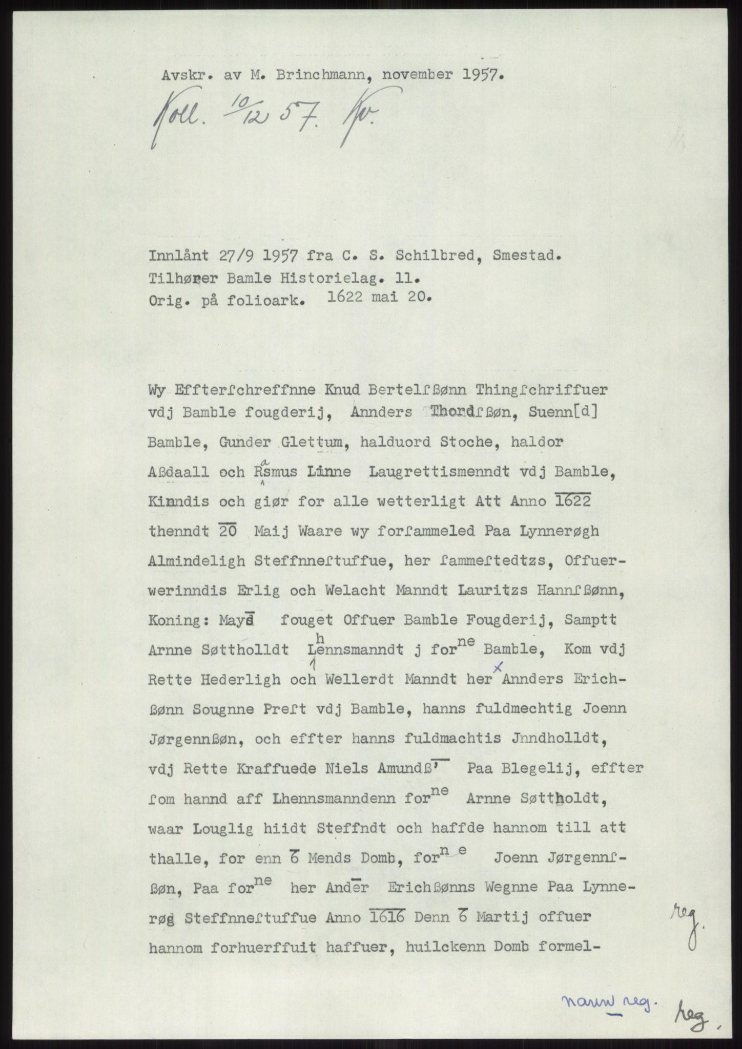 Samlinger til kildeutgivelse, Diplomavskriftsamlingen, AV/RA-EA-4053/H/Ha, p. 1375