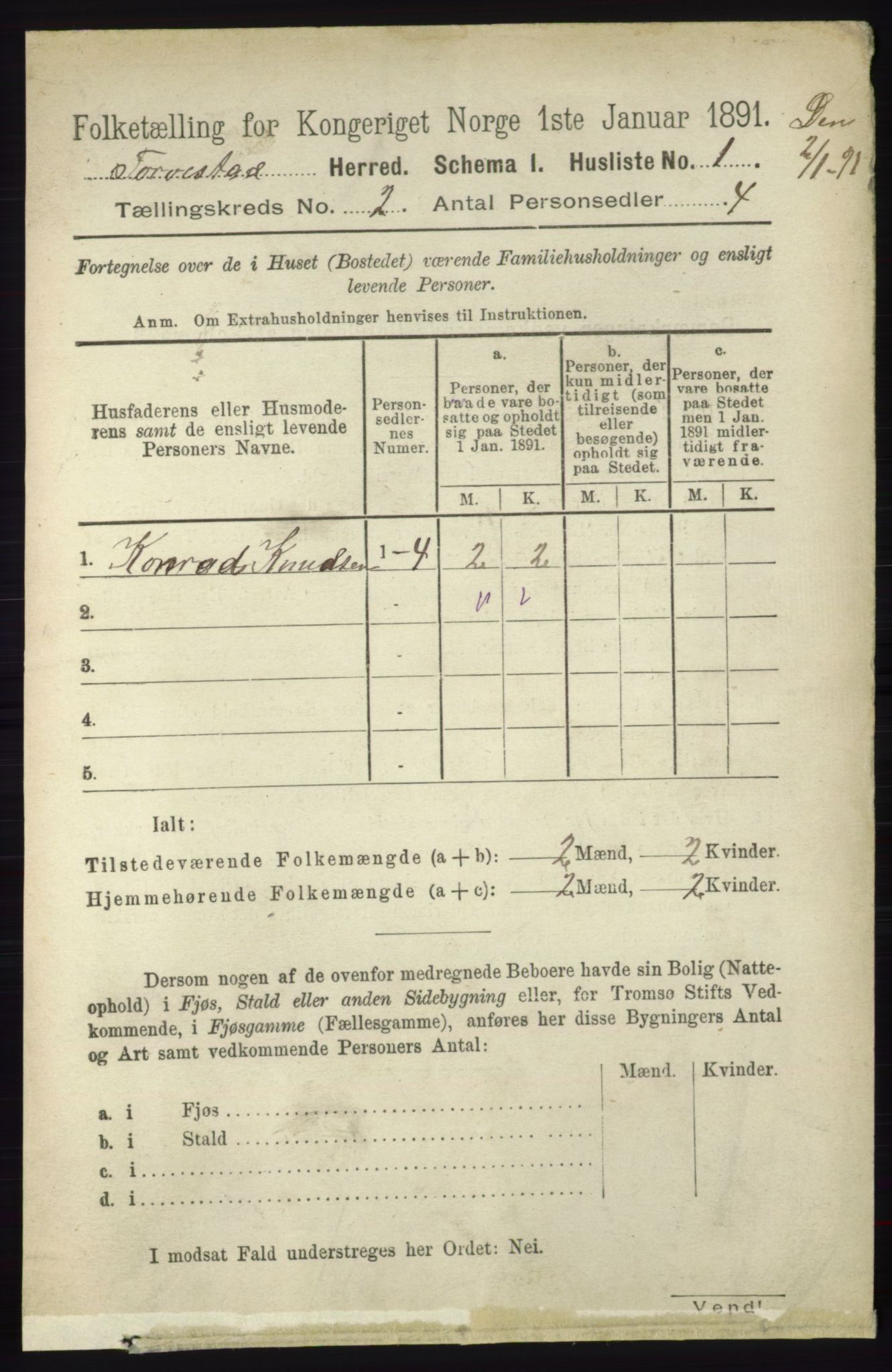 RA, 1891 census for 1152 Torvastad, 1891, p. 449