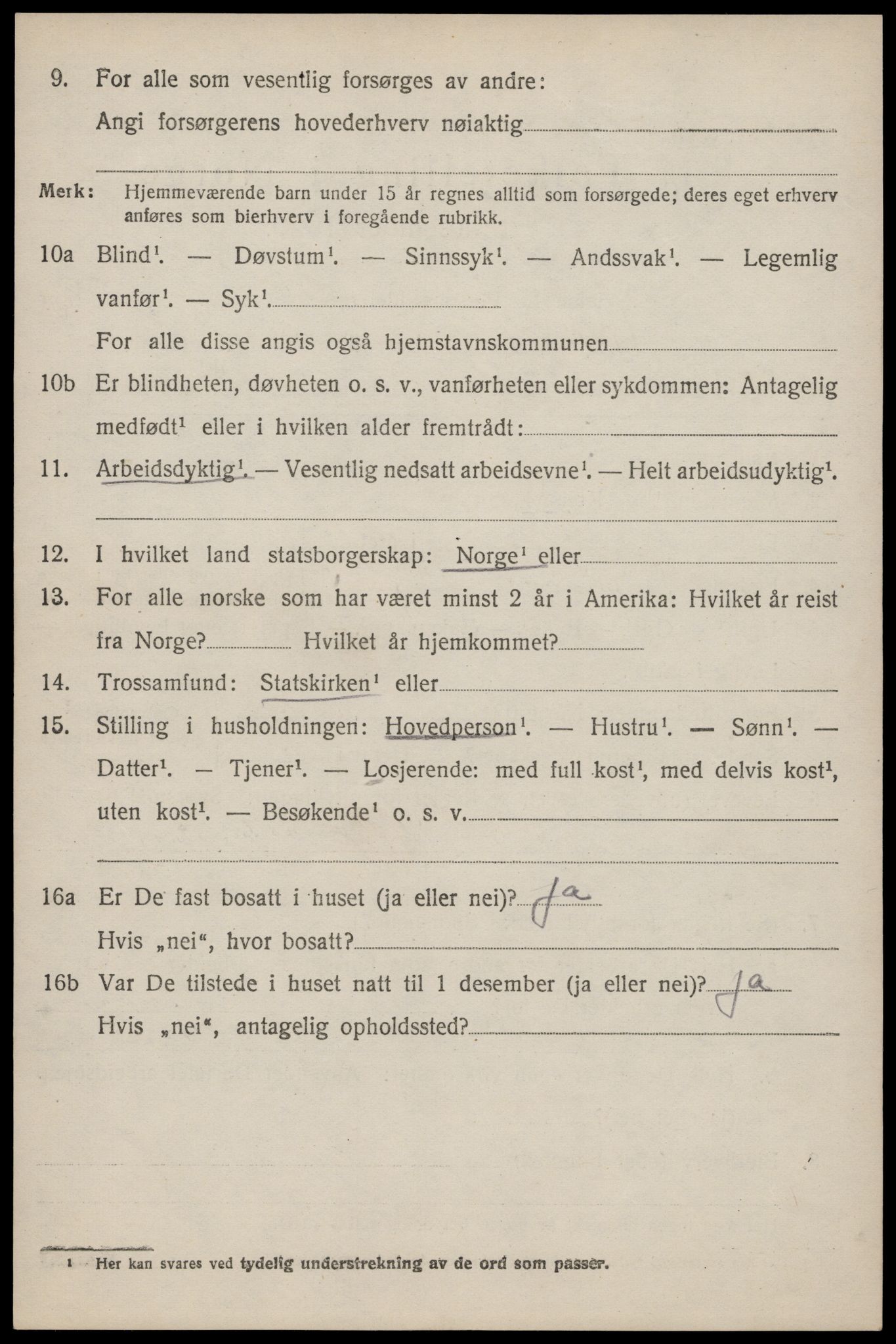 SAST, 1920 census for Håland, 1920, p. 7206