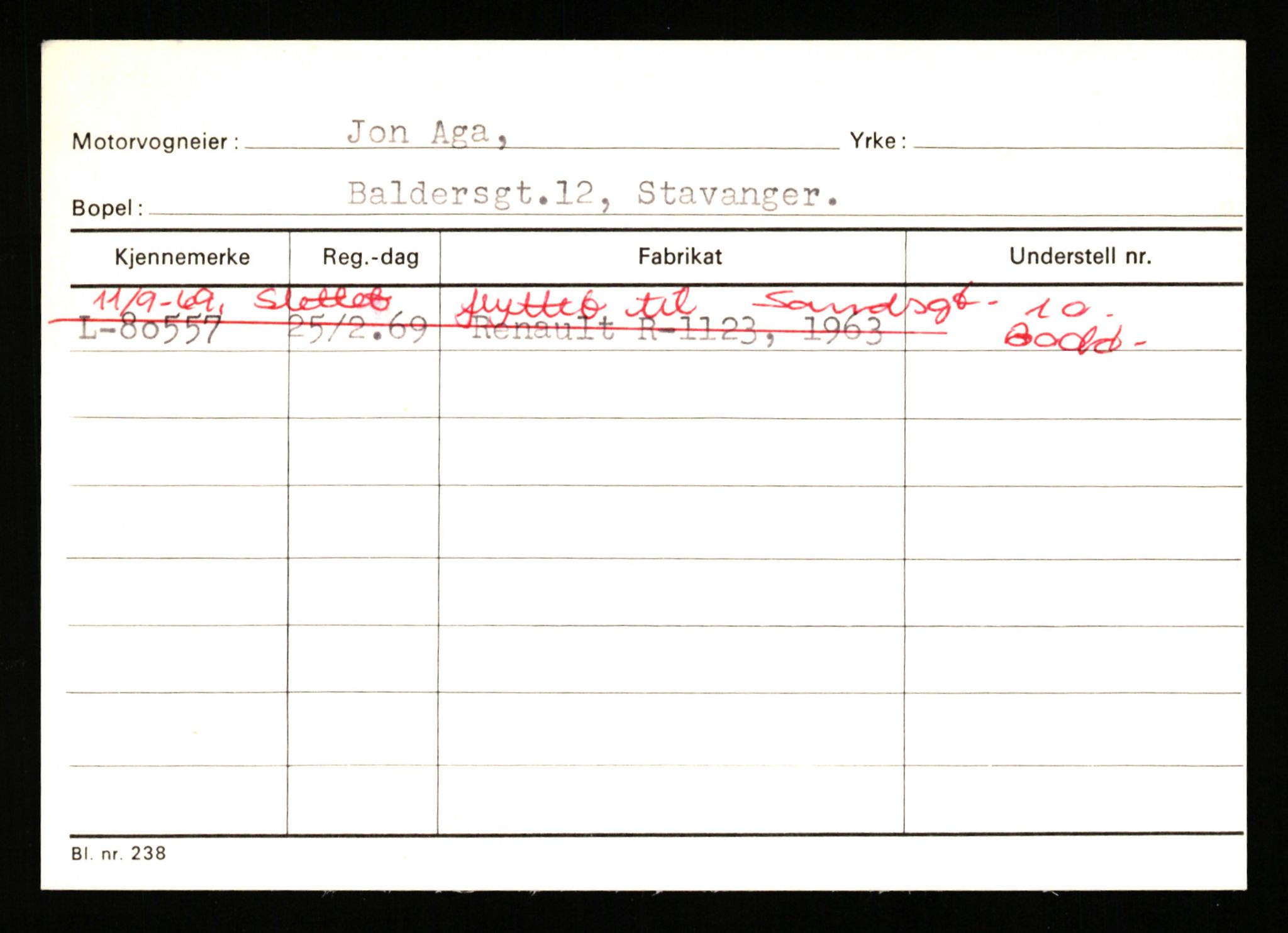 Stavanger trafikkstasjon, SAST/A-101942/0/H/L0001: Abarbanell - Askerud, 1930-1971, p. 207