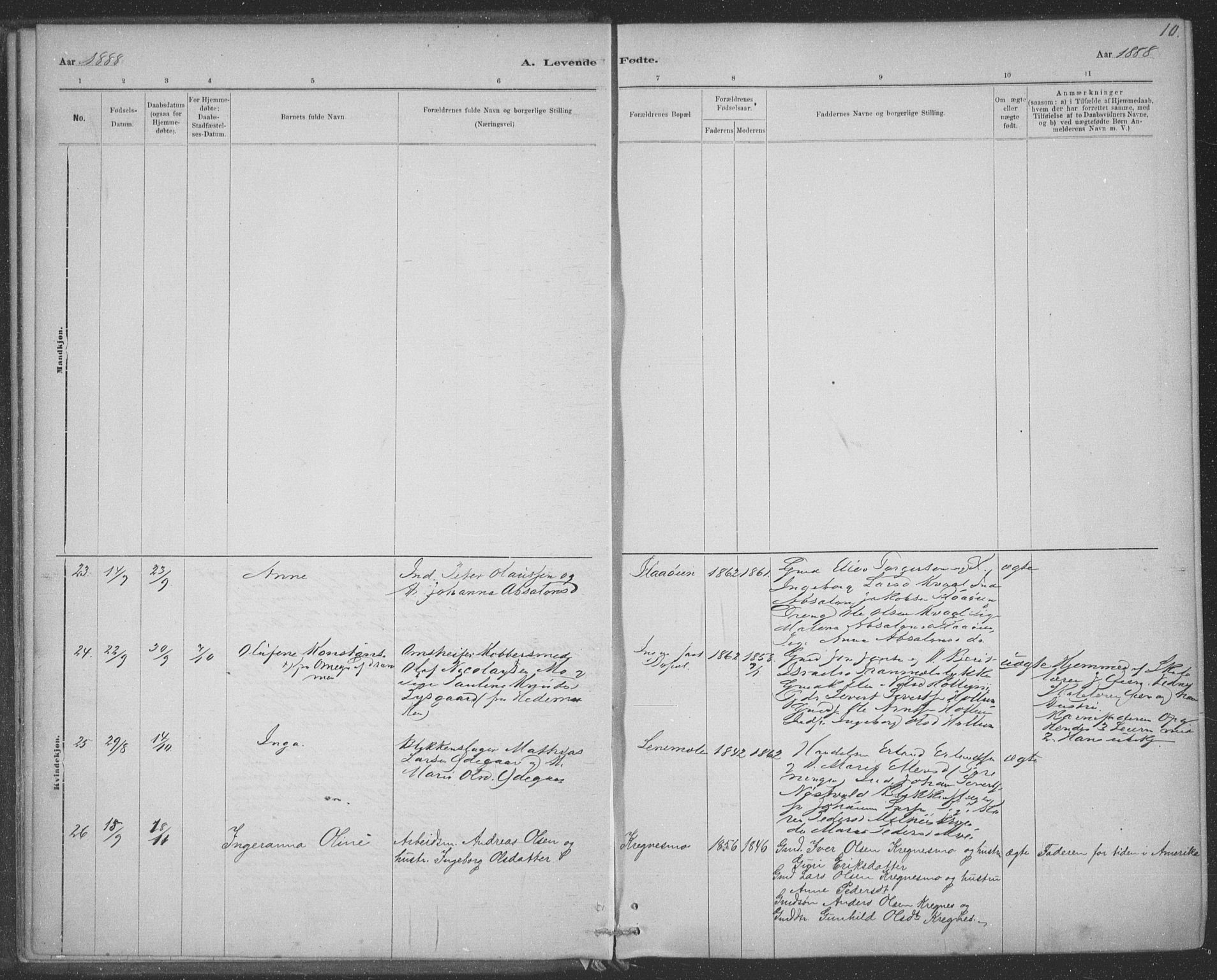 Ministerialprotokoller, klokkerbøker og fødselsregistre - Sør-Trøndelag, AV/SAT-A-1456/691/L1085: Parish register (official) no. 691A17, 1887-1908, p. 10