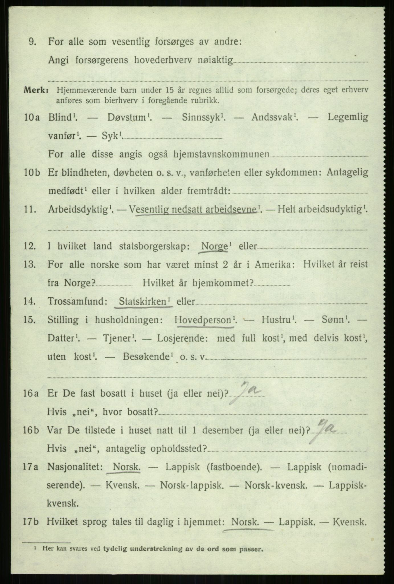 SATØ, 1920 census for Lenvik, 1920, p. 14103