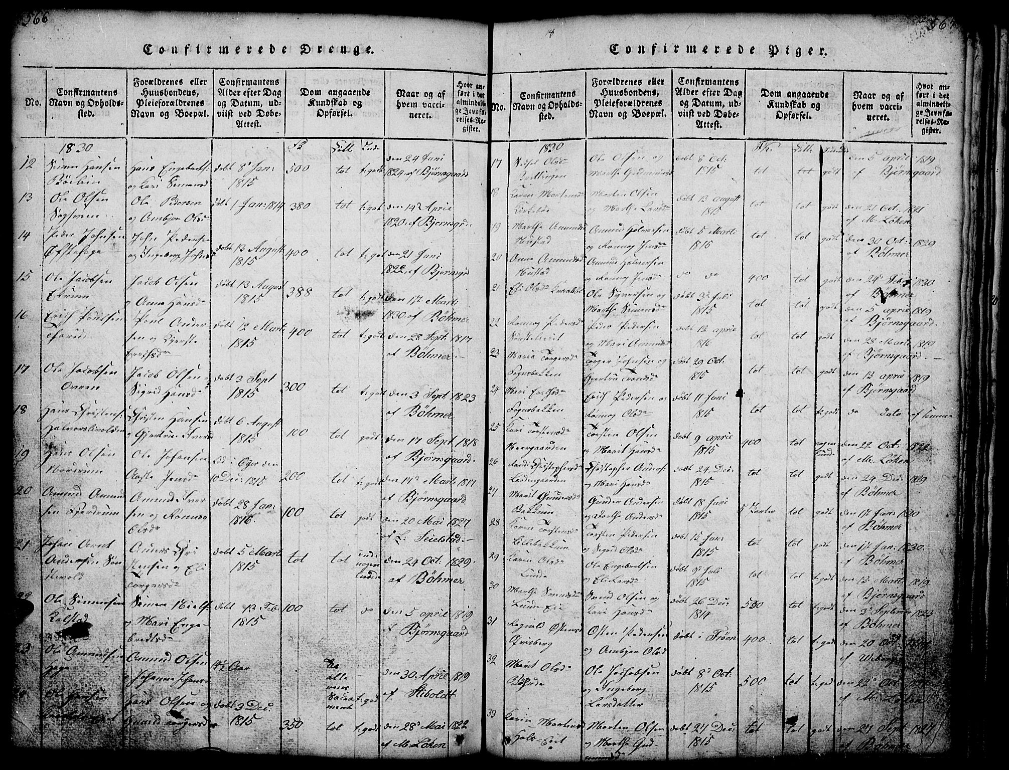 Gausdal prestekontor, SAH/PREST-090/H/Ha/Hab/L0001: Parish register (copy) no. 1, 1817-1848, p. 566-567