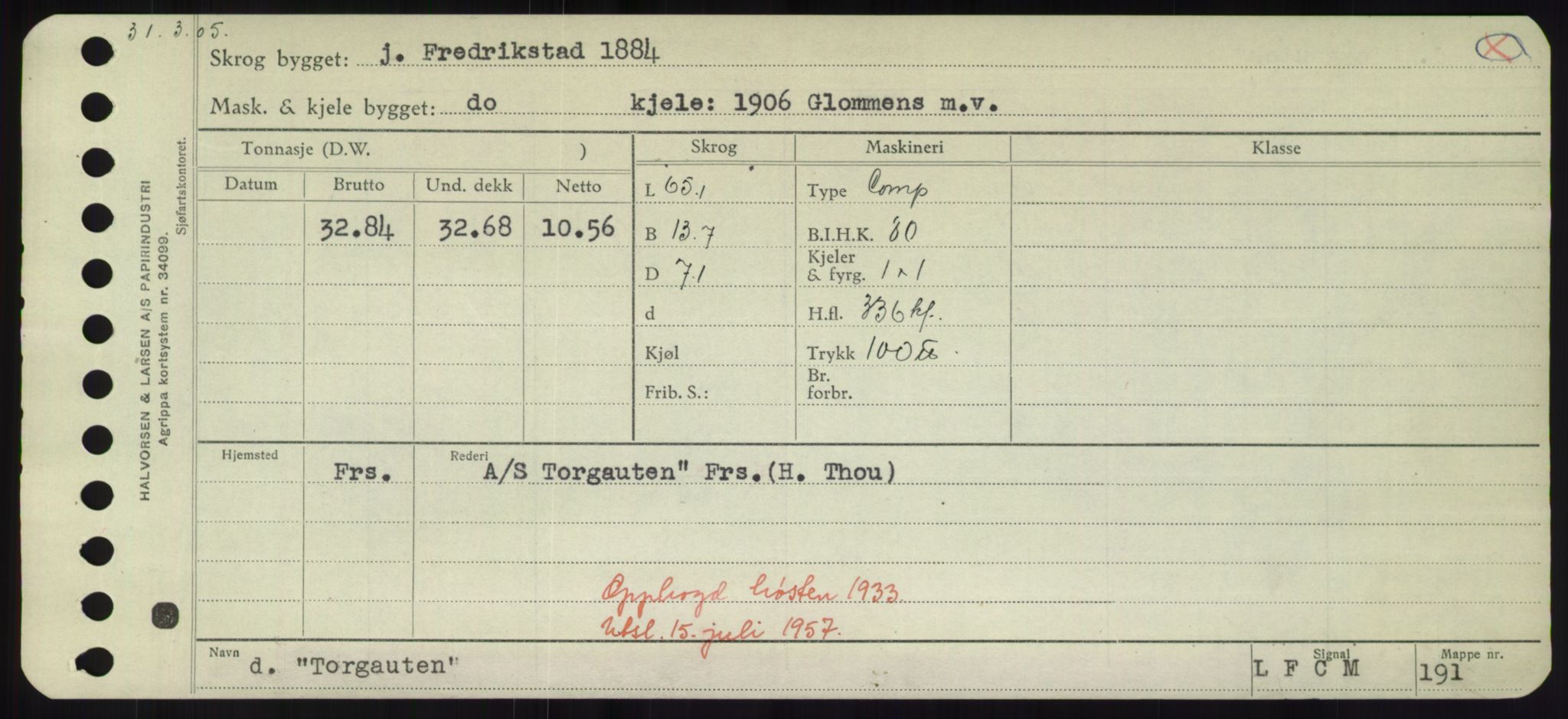 Sjøfartsdirektoratet med forløpere, Skipsmålingen, AV/RA-S-1627/H/Hd/L0039: Fartøy, Ti-Tø, p. 309