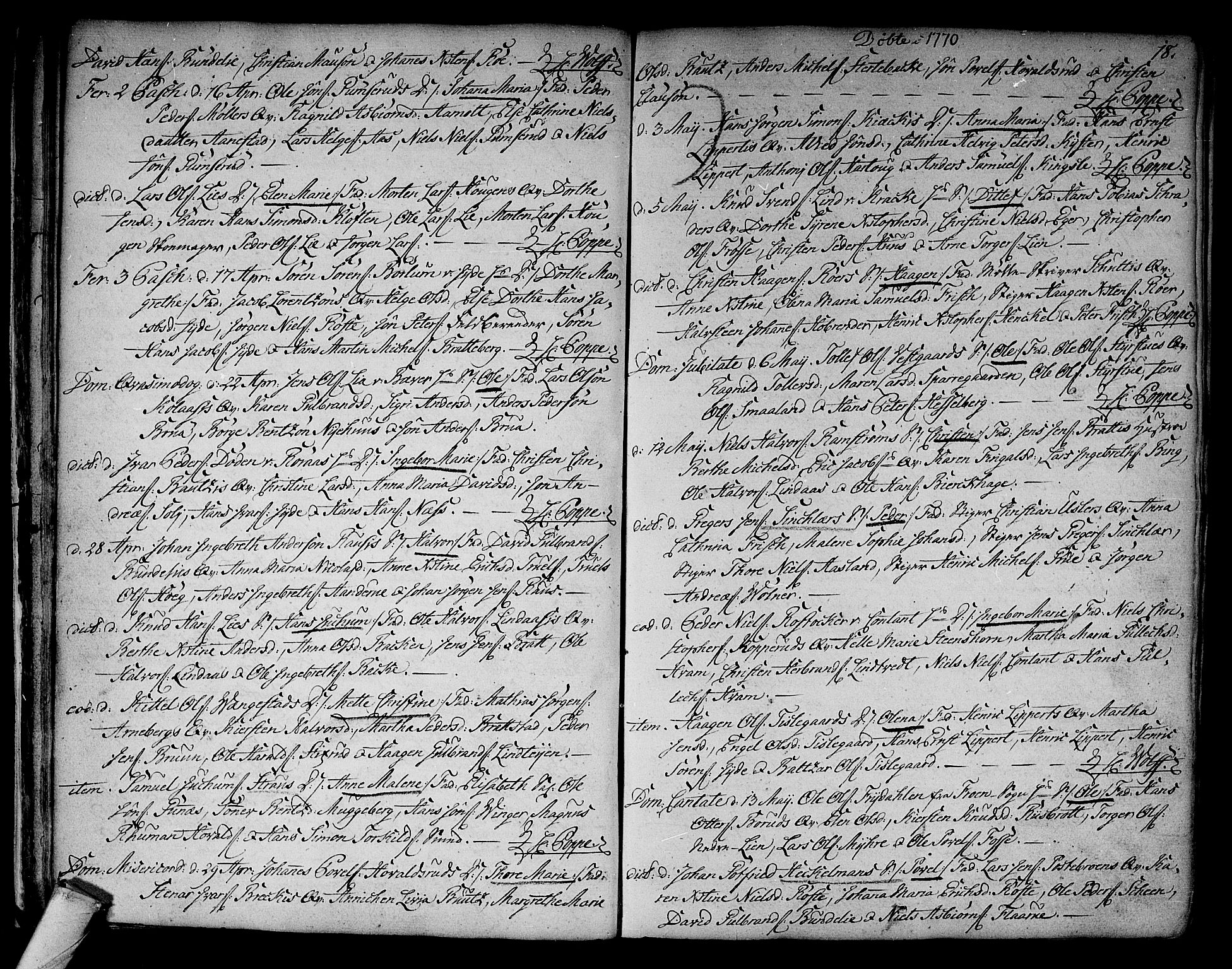 Kongsberg kirkebøker, AV/SAKO-A-22/F/Fa/L0005: Parish register (official) no. I 5, 1769-1782, p. 18
