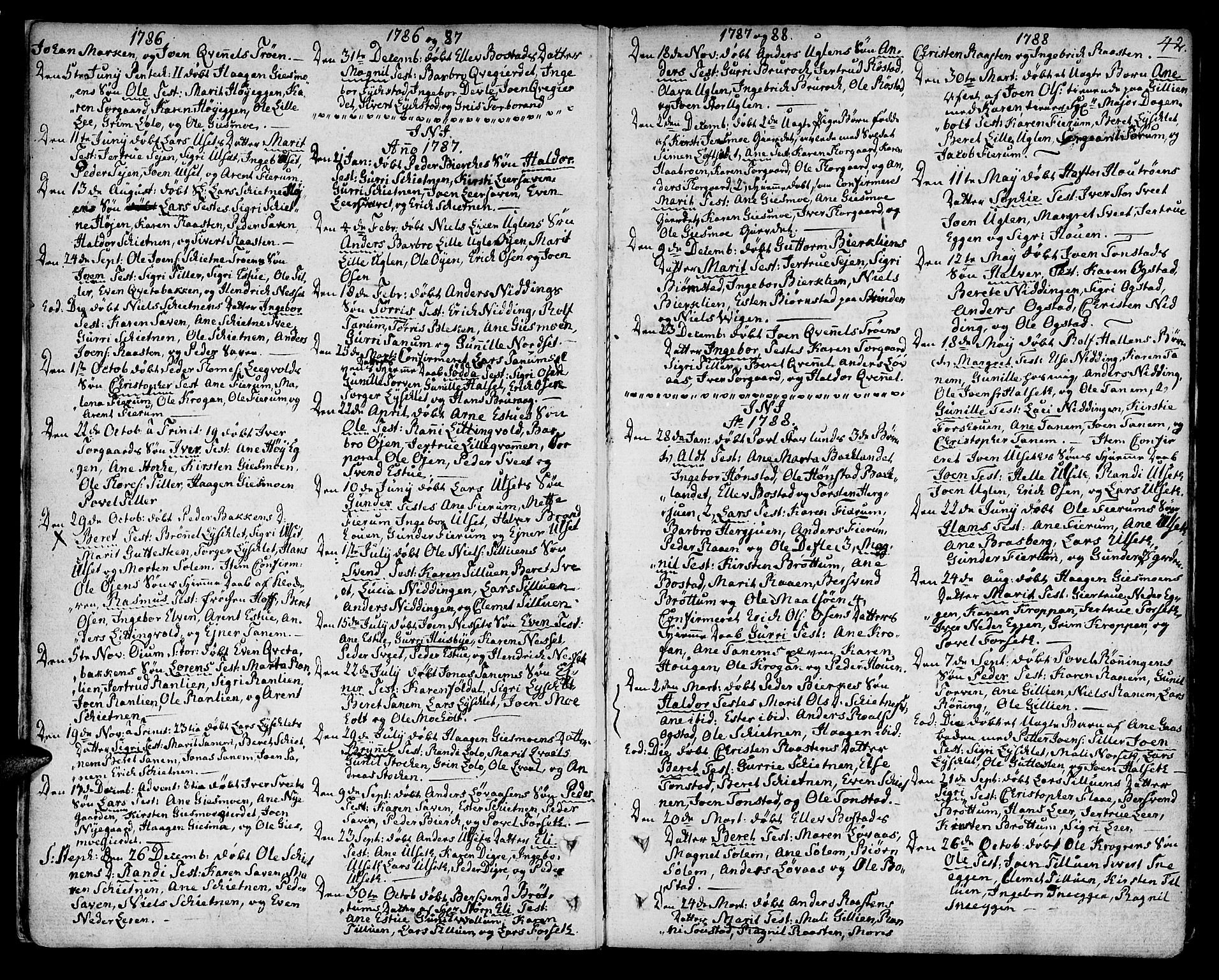 Ministerialprotokoller, klokkerbøker og fødselsregistre - Sør-Trøndelag, SAT/A-1456/618/L0438: Parish register (official) no. 618A03, 1783-1815, p. 42