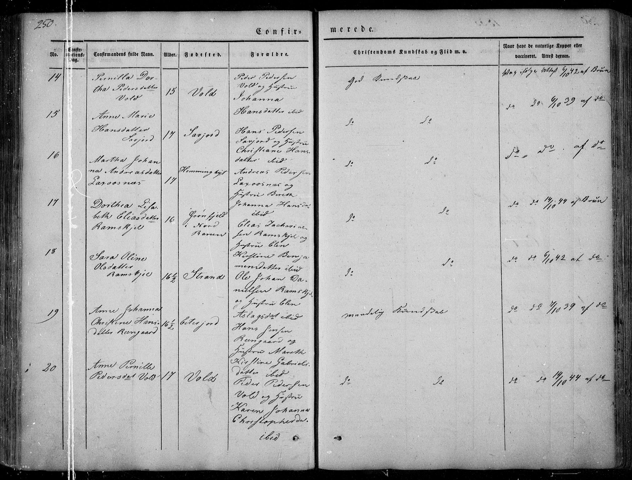 Ministerialprotokoller, klokkerbøker og fødselsregistre - Nordland, AV/SAT-A-1459/846/L0644: Parish register (official) no. 846A02, 1837-1872, p. 250