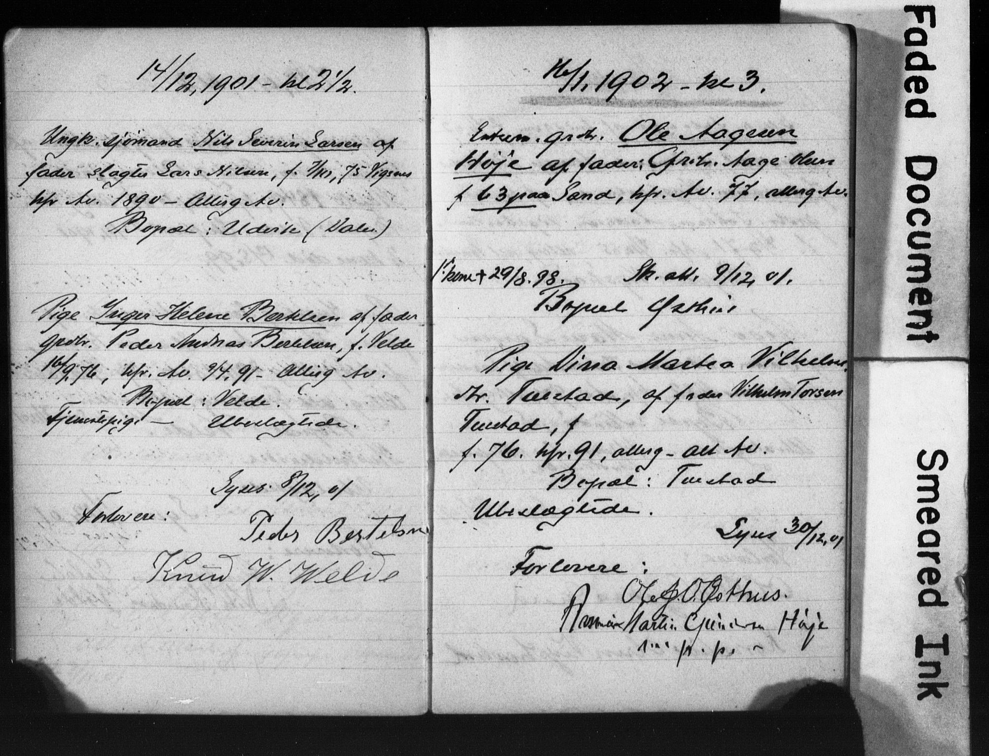 Avaldsnes sokneprestkontor, AV/SAST-A -101851/I/Ie/L0003: Banns register no. IX 3E, 1901-1906