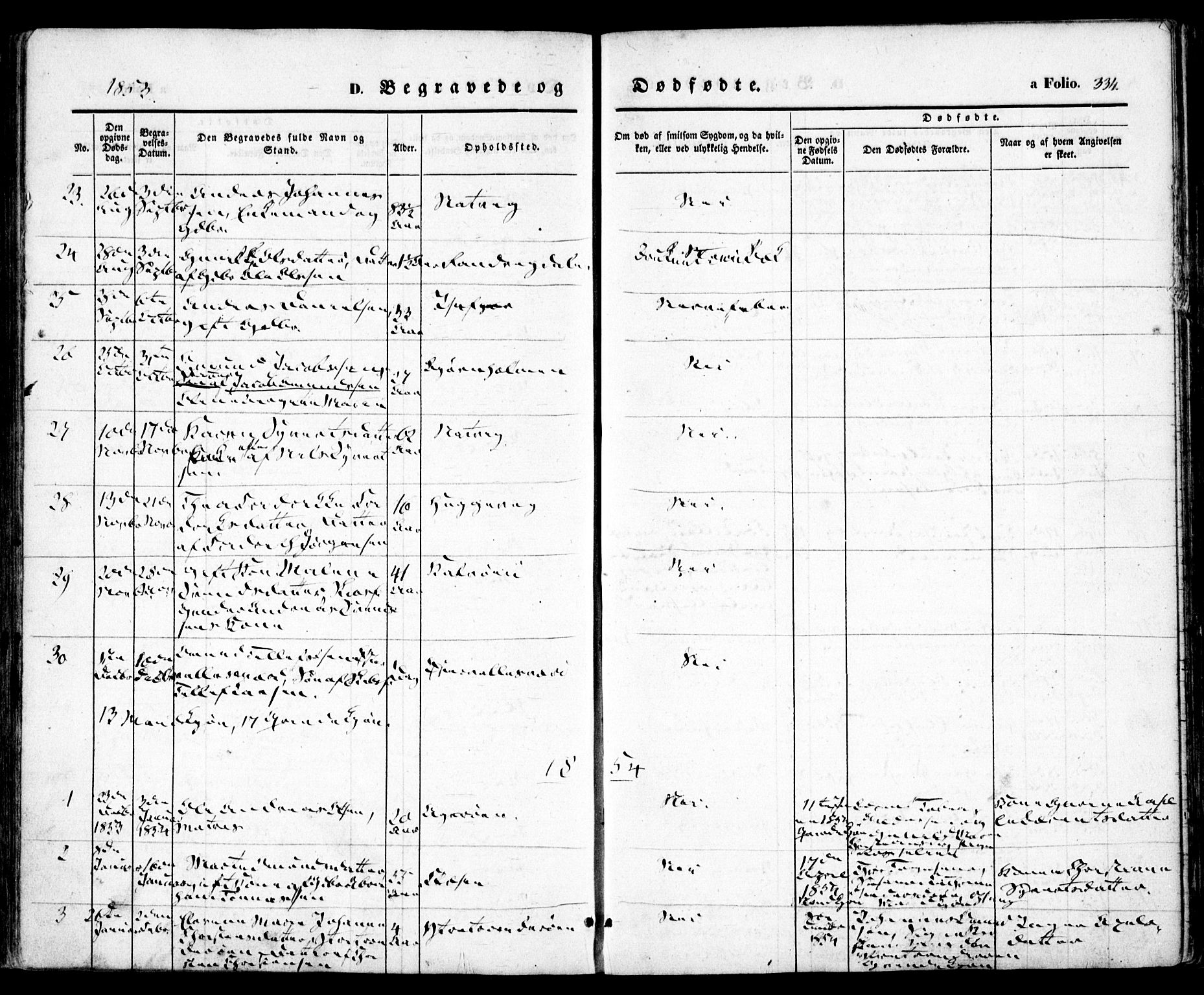 Høvåg sokneprestkontor, SAK/1111-0025/F/Fa/L0003: Parish register (official) no. A 3, 1843-1858, p. 334