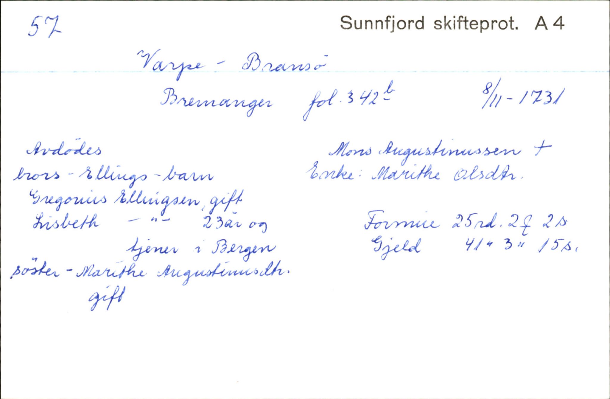 Skiftekort ved Statsarkivet i Bergen, SAB/SKIFTEKORT/003/L0003: Skifteprotokoll nr. 4-5, 1737-1751, p. 166