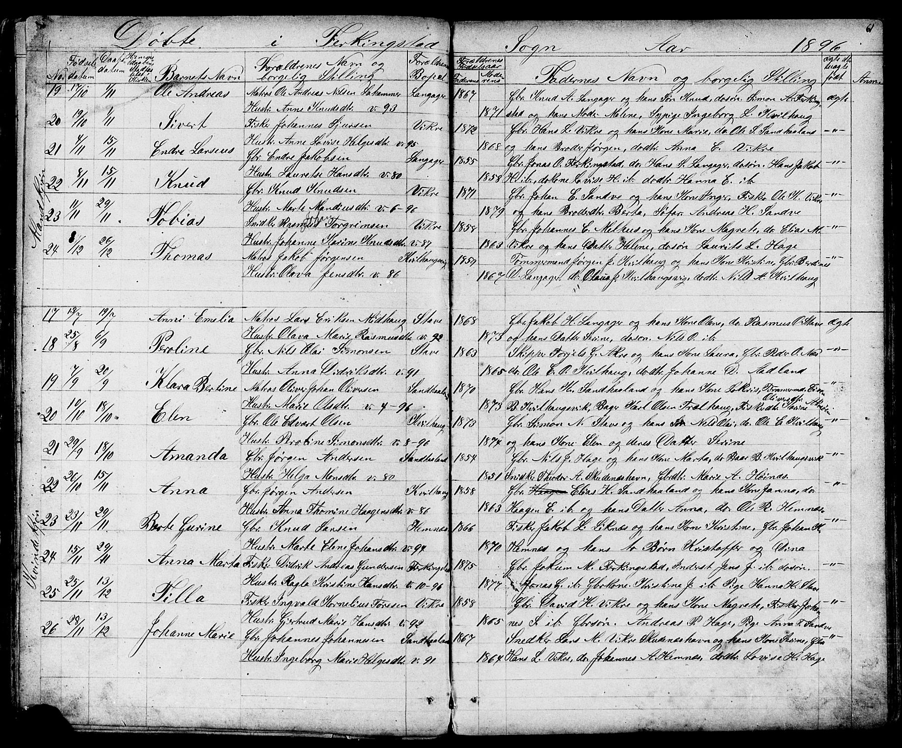 Skudenes sokneprestkontor, AV/SAST-A -101849/H/Ha/Hab/L0006: Parish register (copy) no. B 6, 1874-1908, p. 61