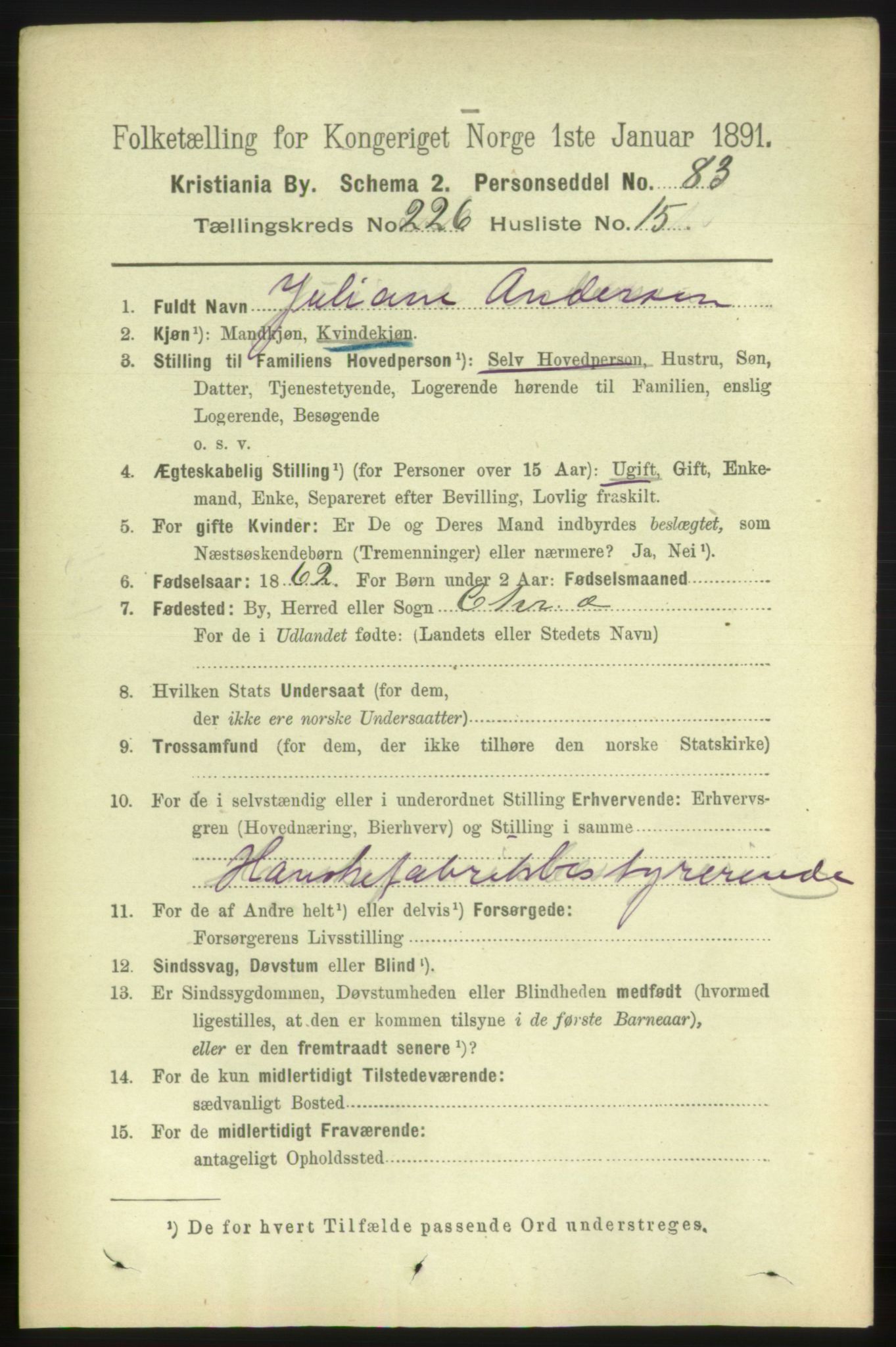 RA, 1891 census for 0301 Kristiania, 1891, p. 137887