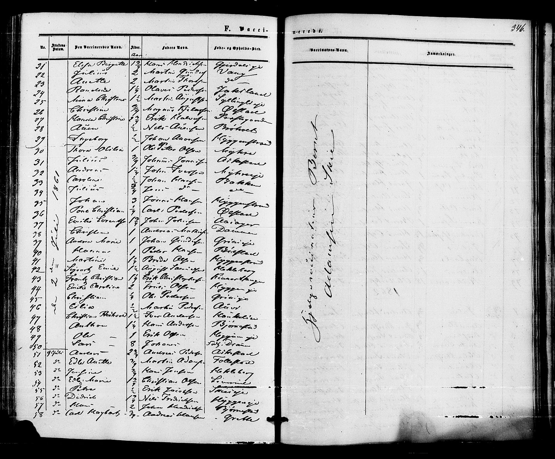 Røyken kirkebøker, AV/SAKO-A-241/F/Fa/L0006: Parish register (official) no. 6, 1857-1875, p. 346