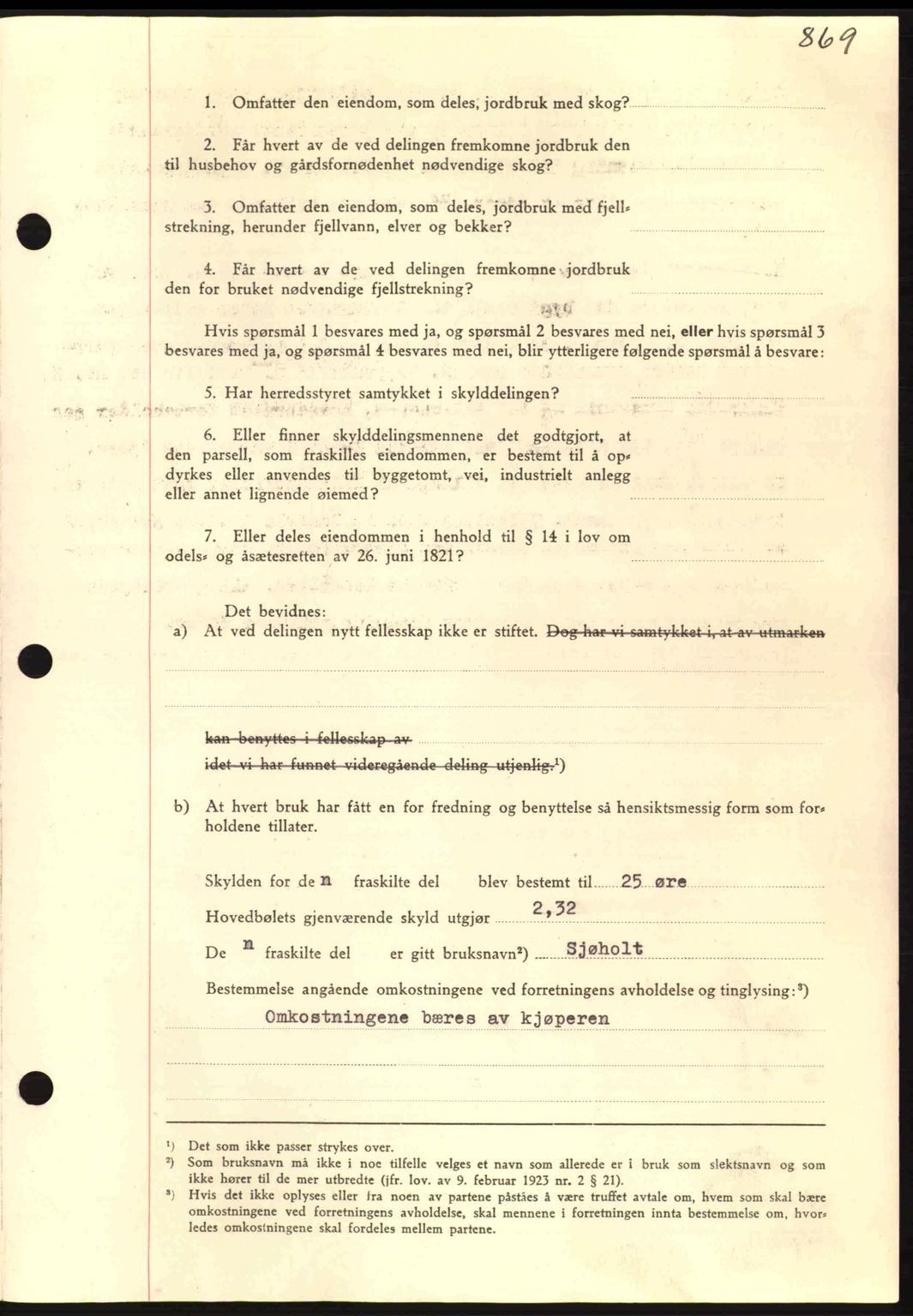 Nordmøre sorenskriveri, AV/SAT-A-4132/1/2/2Ca: Mortgage book no. A93, 1942-1942, Diary no: : 2545/1942