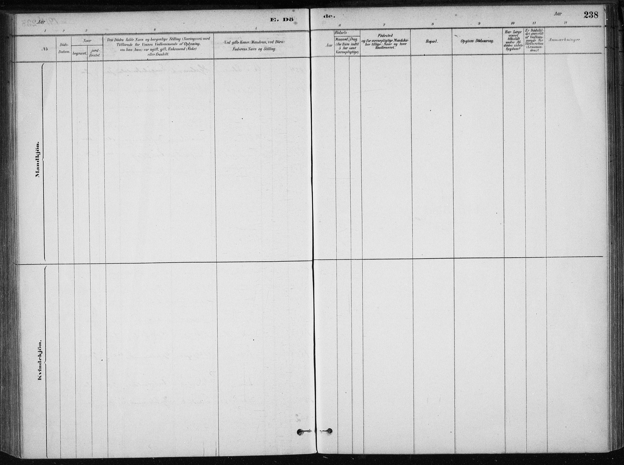 Skånevik sokneprestembete, SAB/A-77801/H/Haa: Parish register (official) no. B 1, 1879-1914, p. 238