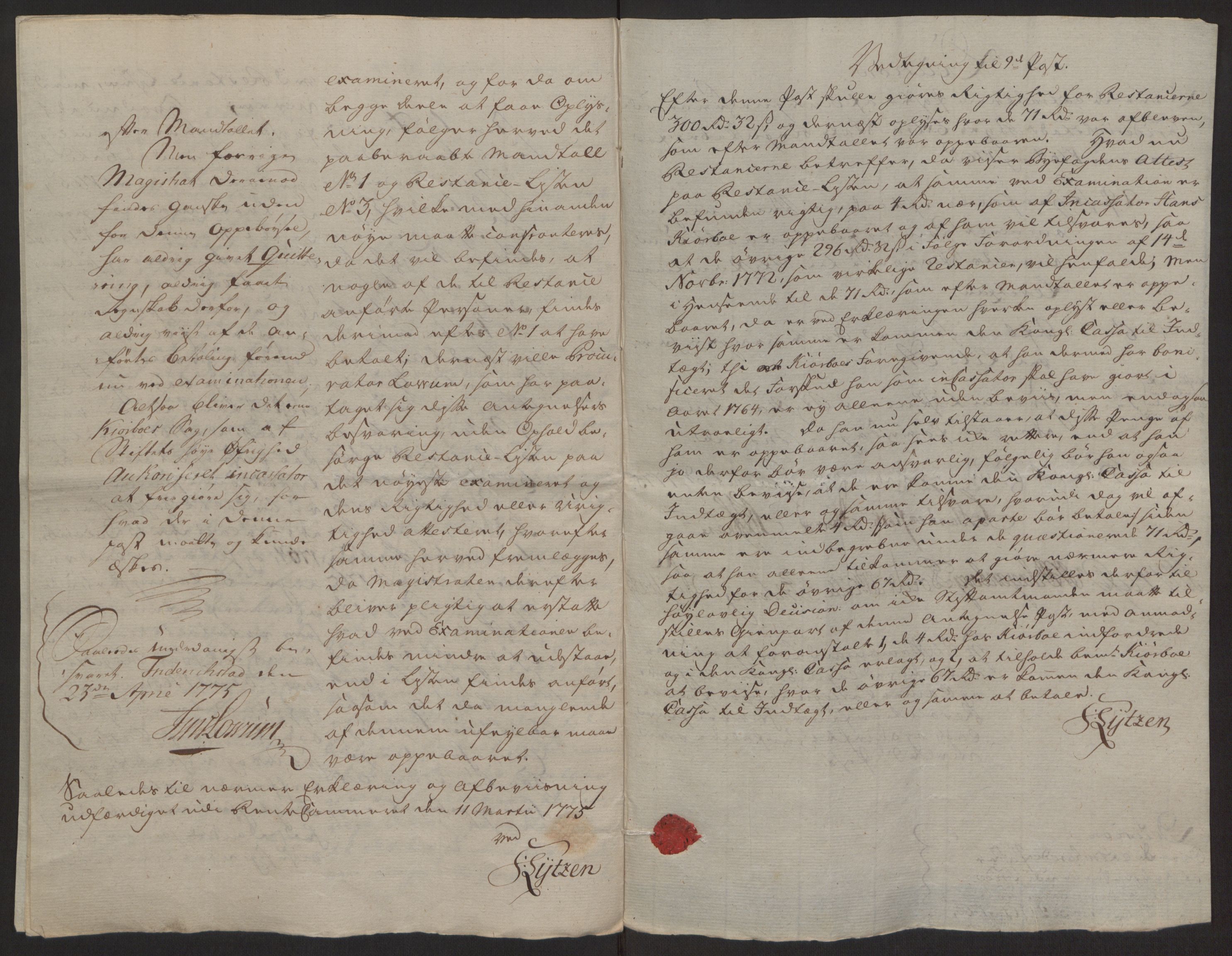 Rentekammeret inntil 1814, Reviderte regnskaper, Byregnskaper, AV/RA-EA-4066/R/Rb/L0029/0001: [B3] Kontribusjonsregnskap / Ekstraskatt, 1762-1772, p. 170