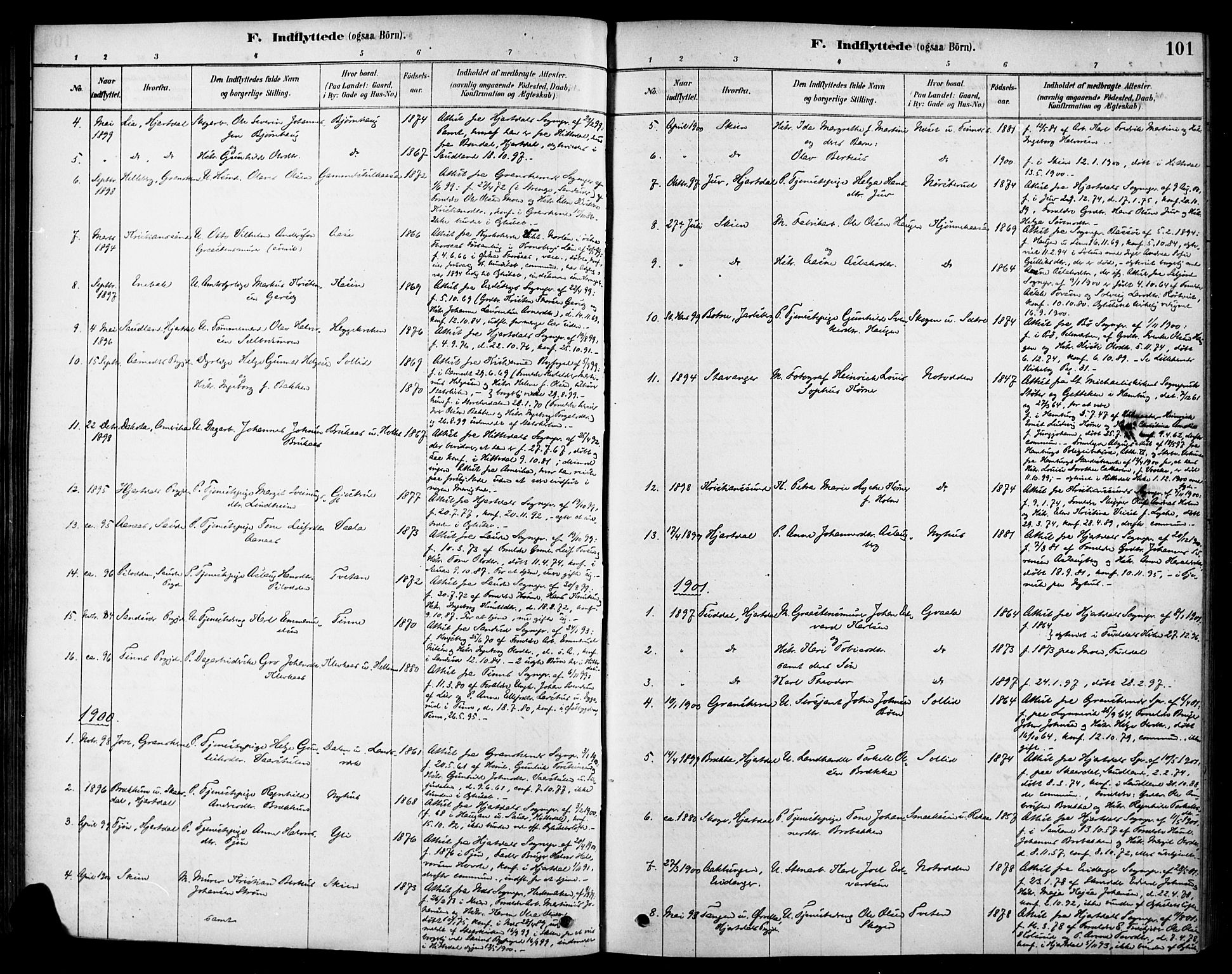 Heddal kirkebøker, SAKO/A-268/F/Fa/L0009: Parish register (official) no. I 9, 1878-1903, p. 101