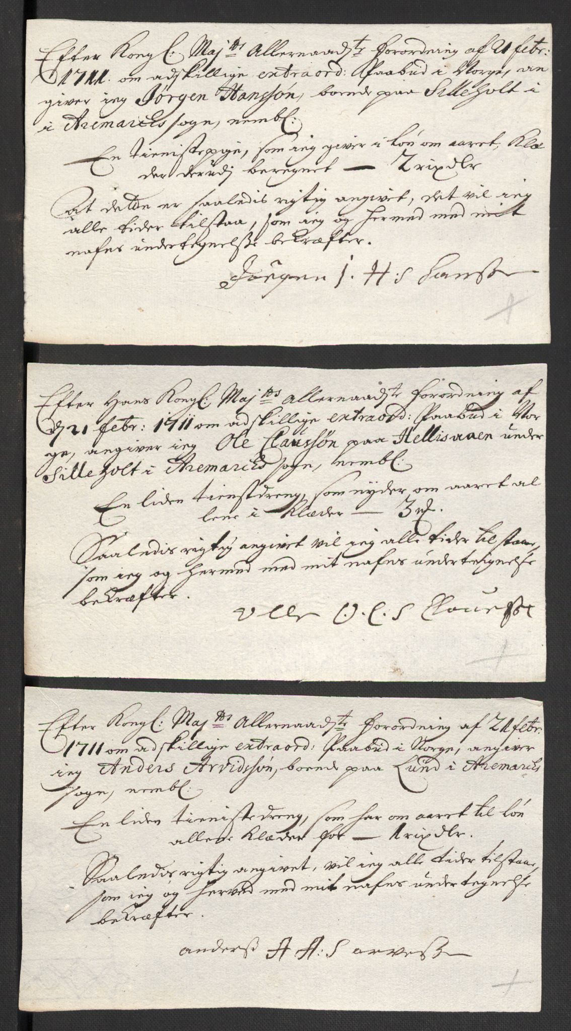 Rentekammeret inntil 1814, Reviderte regnskaper, Fogderegnskap, AV/RA-EA-4092/R01/L0020: Fogderegnskap Idd og Marker, 1711, p. 632