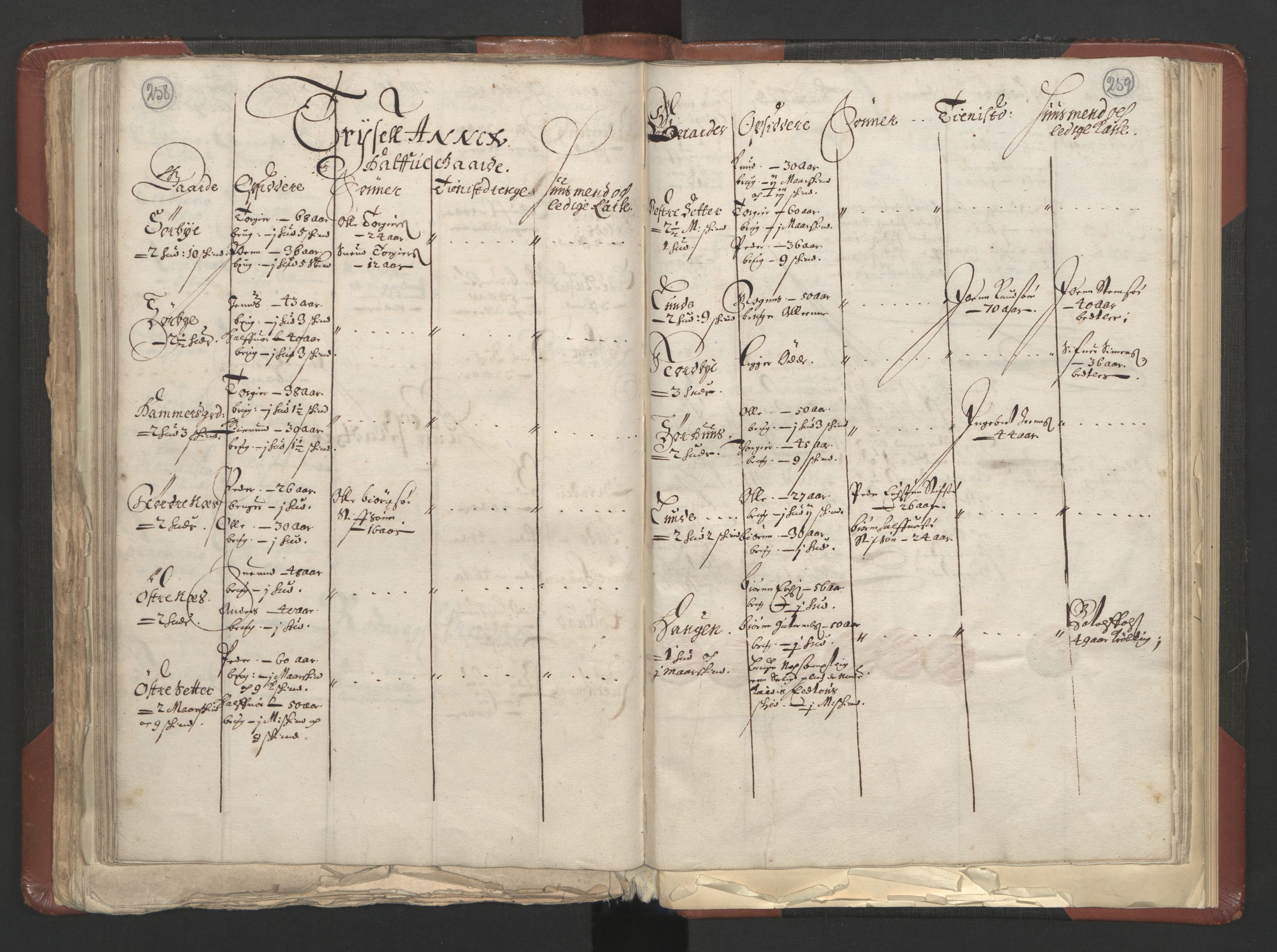 RA, Bailiff's Census 1664-1666, no. 3: Hedmark fogderi and Solør, Østerdal and Odal fogderi, 1664, p. 258-259