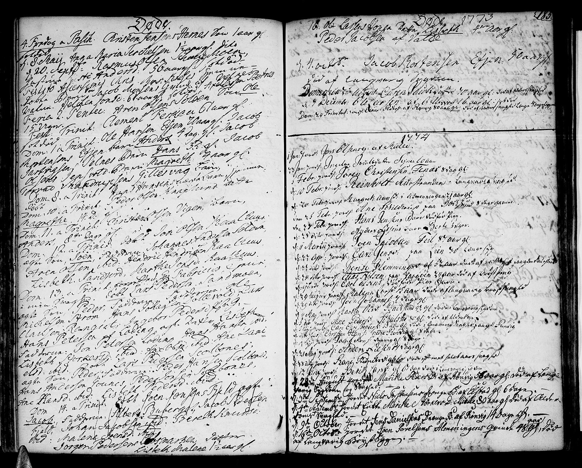 Ministerialprotokoller, klokkerbøker og fødselsregistre - Nordland, SAT/A-1459/801/L0003: Parish register (official) no. 801A03, 1762-1795, p. 185