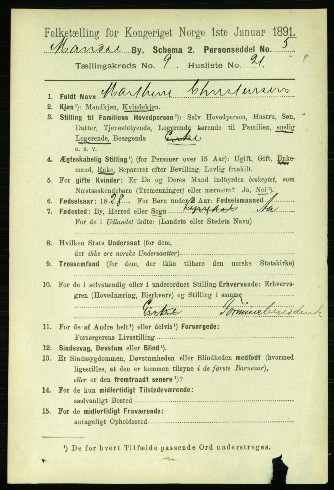 RA, 1891 census for 1002 Mandal, 1891, p. 2636