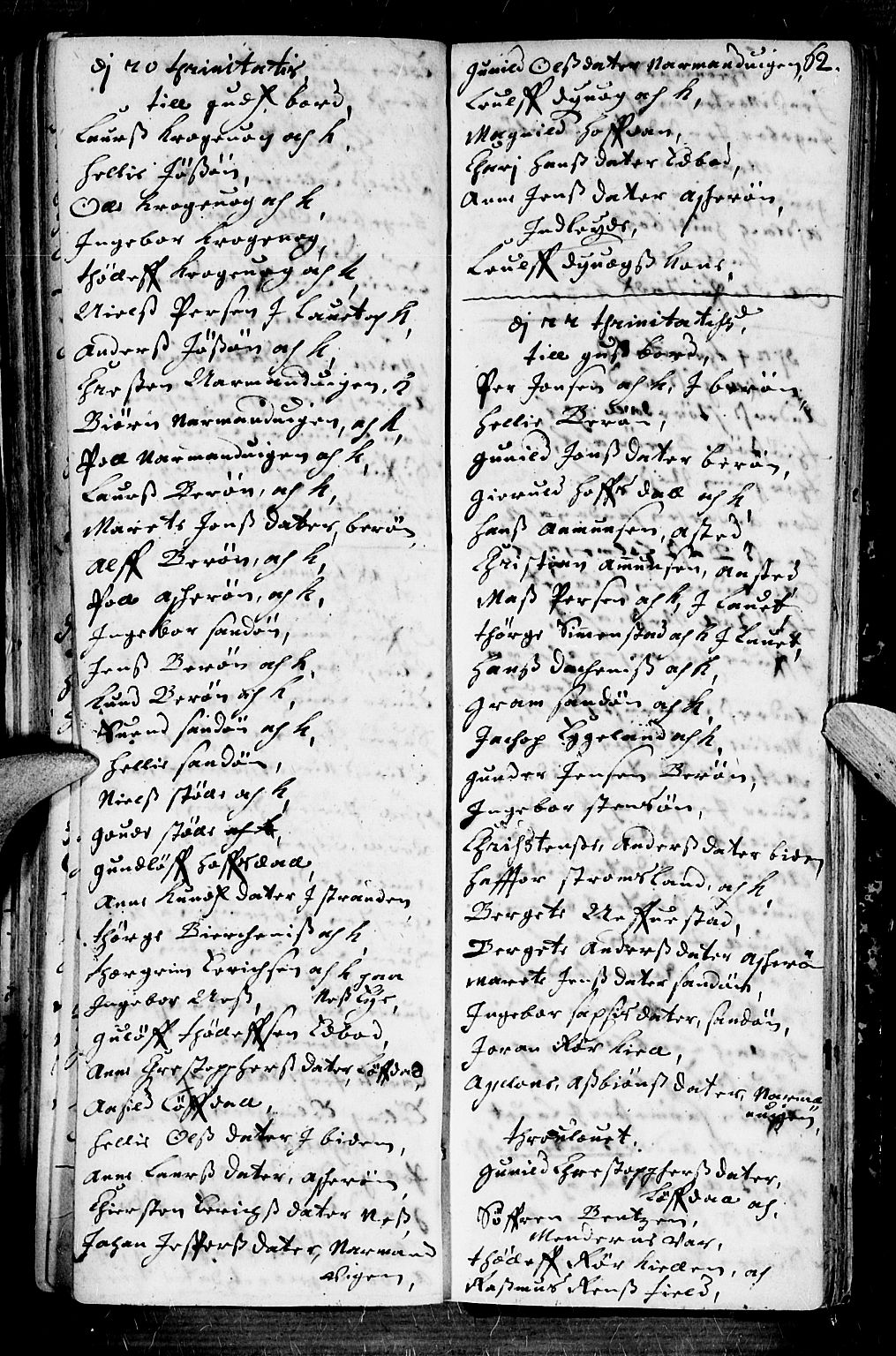 Dypvåg sokneprestkontor, AV/SAK-1111-0007/F/Fb/Fba/L0001: Parish register (copy) no. B 1, 1699-1706, p. 62