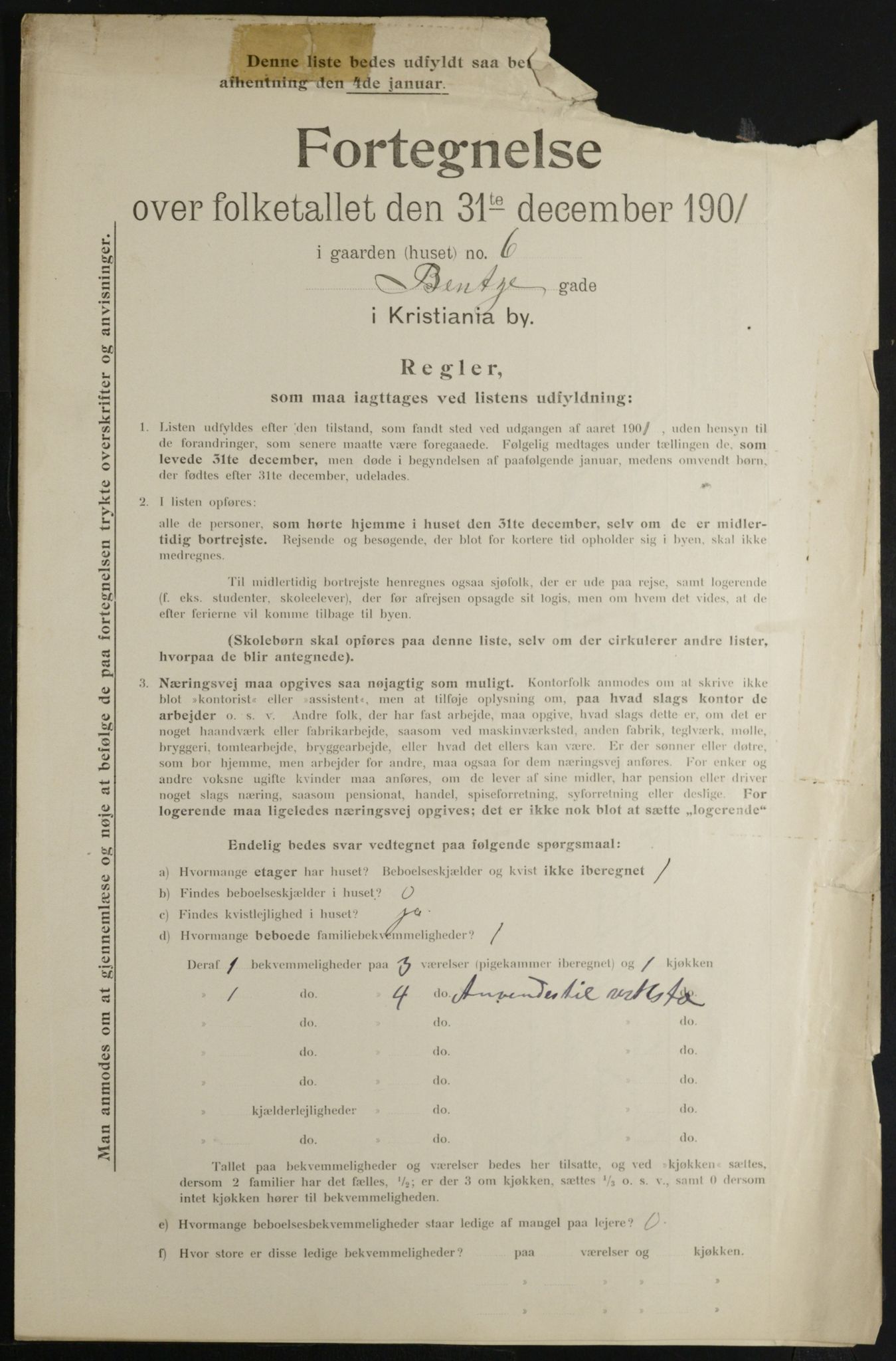 OBA, Municipal Census 1901 for Kristiania, 1901, p. 682