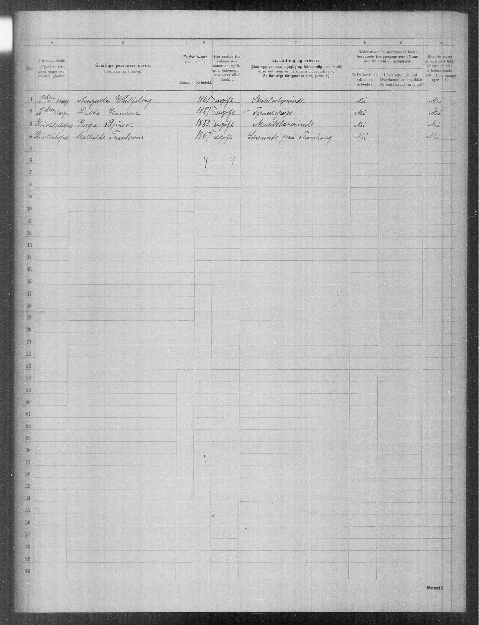 OBA, Municipal Census 1903 for Kristiania, 1903, p. 11534