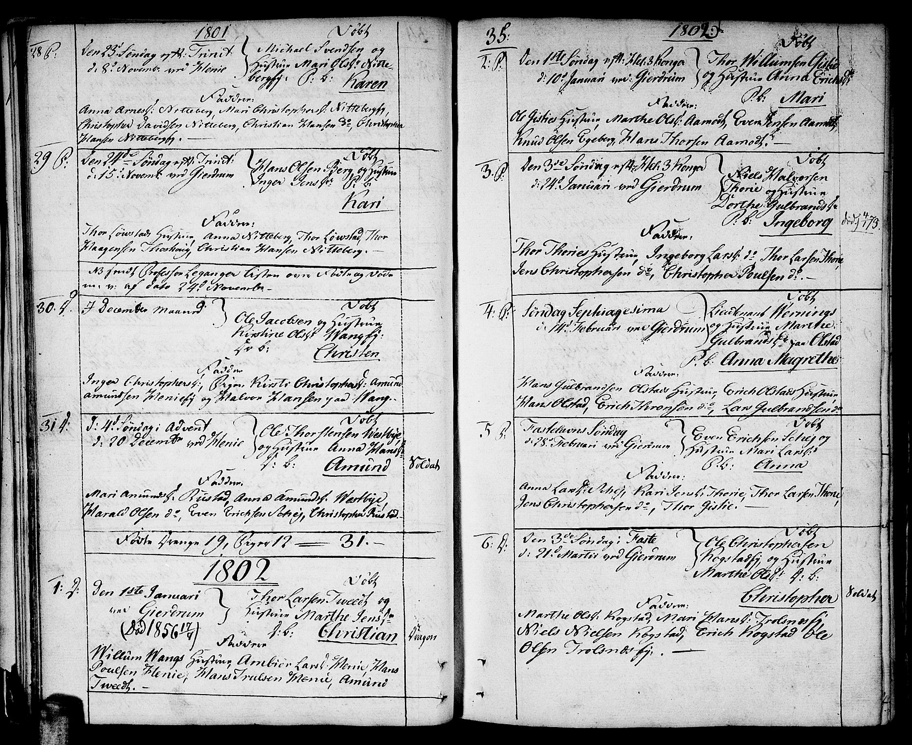 Gjerdrum prestekontor Kirkebøker, SAO/A-10412b/F/Fa/L0003: Parish register (official) no. I 3, 1798-1815, p. 35