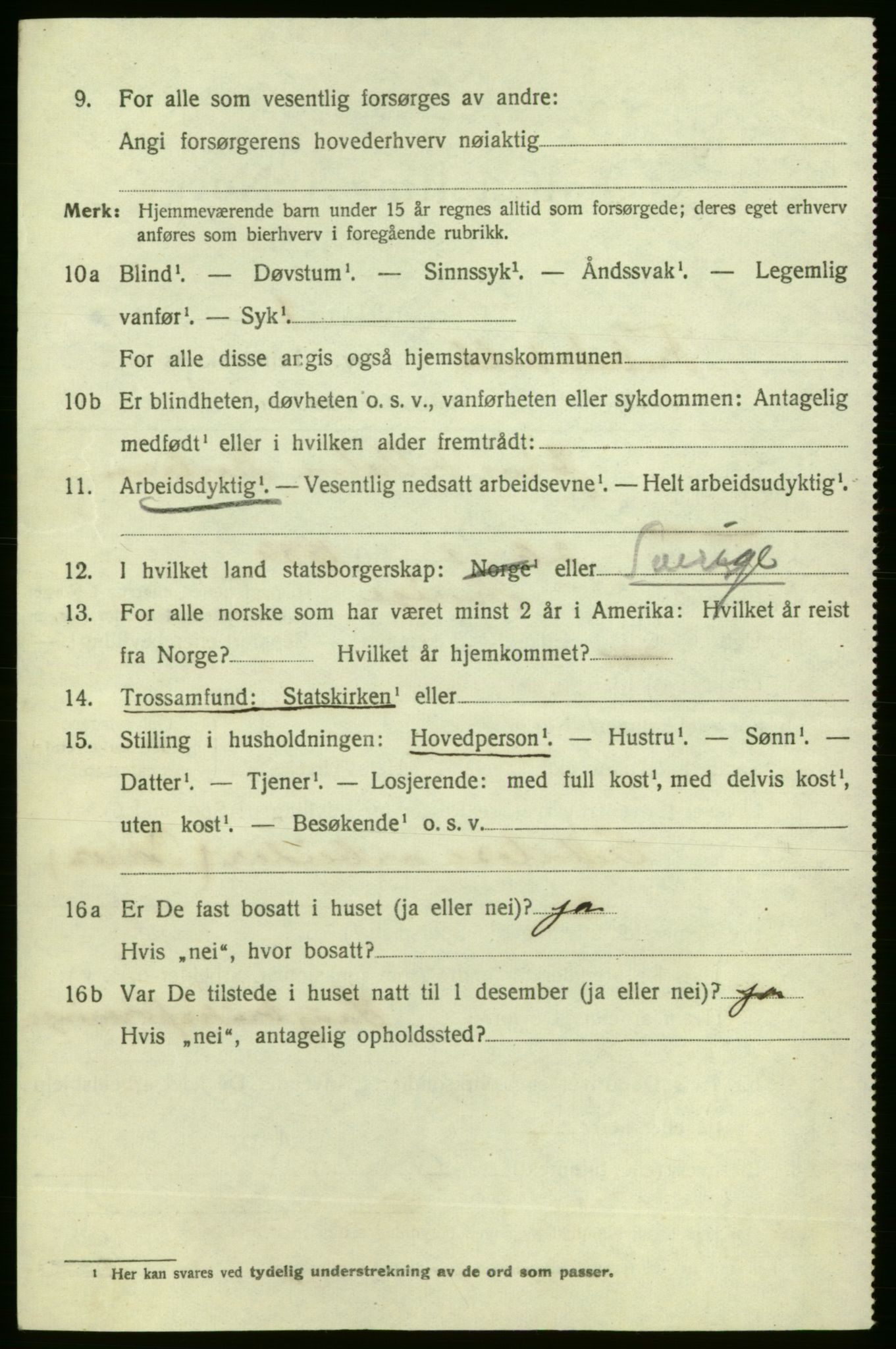 SAO, 1920 census for Fredrikshald, 1920, p. 9315