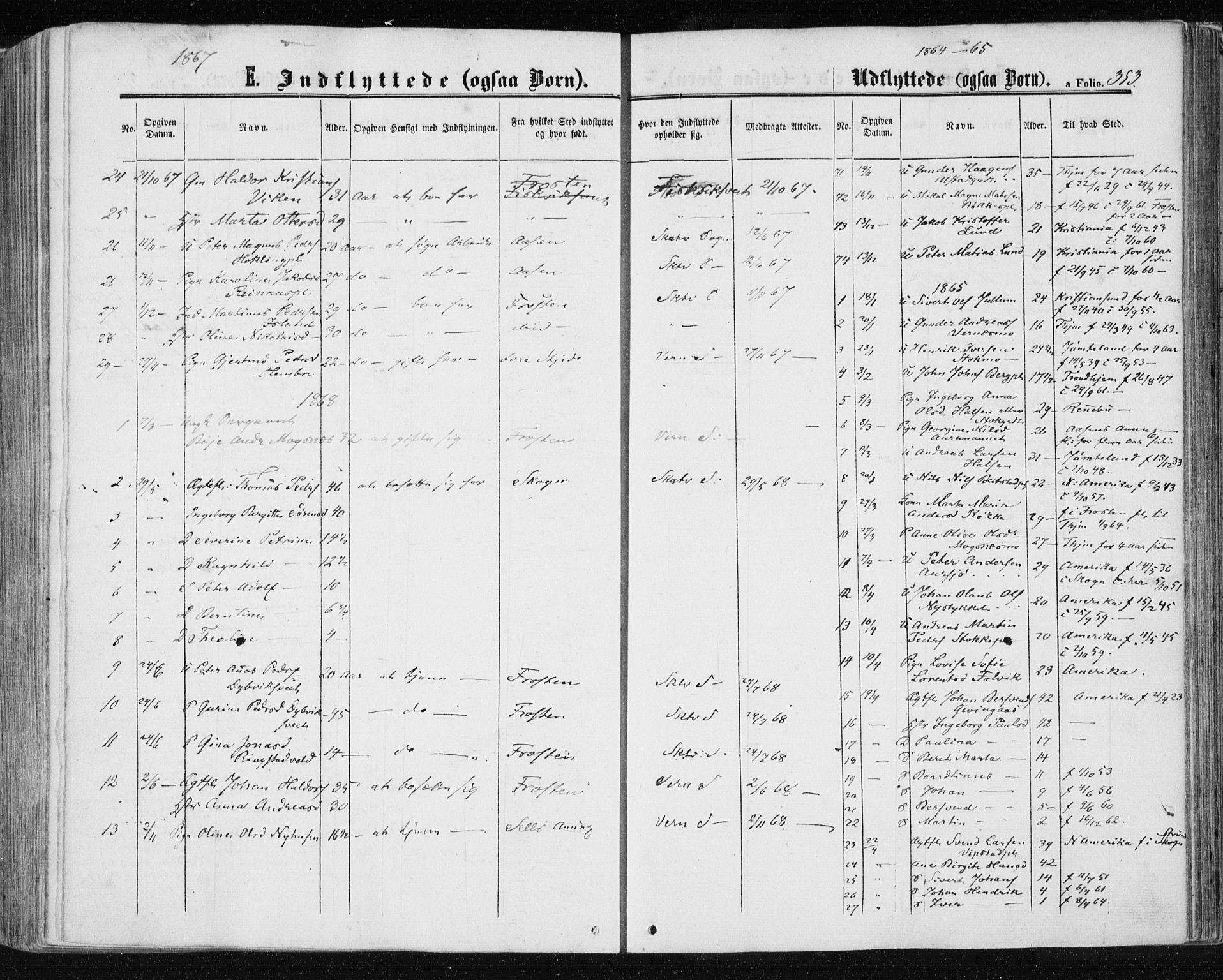 Ministerialprotokoller, klokkerbøker og fødselsregistre - Nord-Trøndelag, SAT/A-1458/709/L0075: Parish register (official) no. 709A15, 1859-1870, p. 353