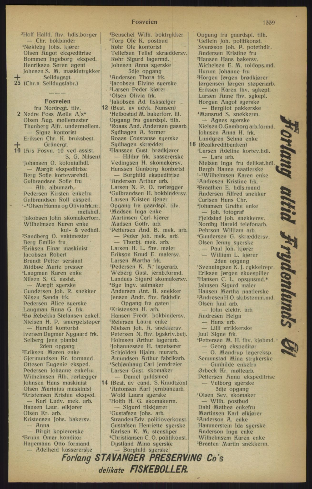 Kristiania/Oslo adressebok, PUBL/-, 1915, p. 1339