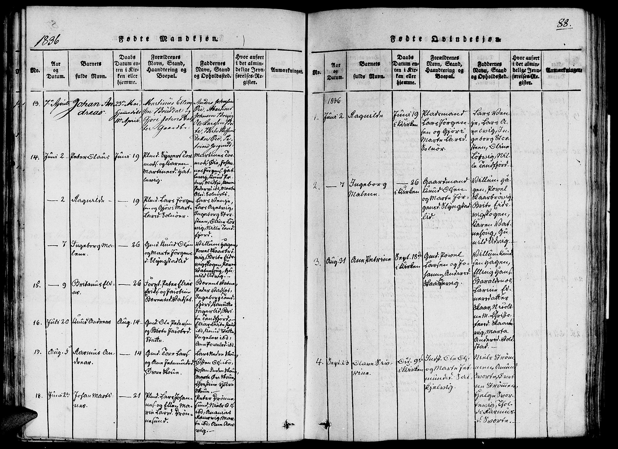 Ministerialprotokoller, klokkerbøker og fødselsregistre - Møre og Romsdal, AV/SAT-A-1454/524/L0351: Parish register (official) no. 524A03, 1816-1838, p. 88