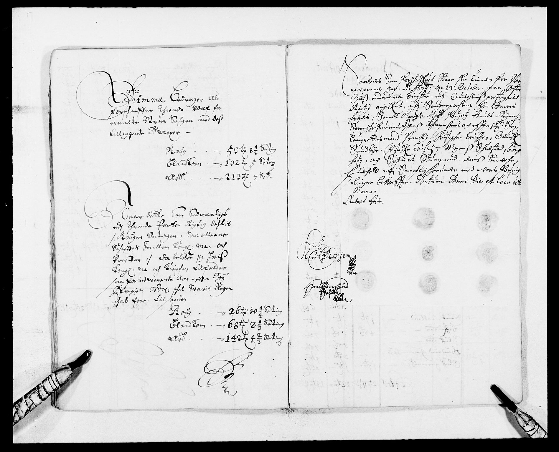 Rentekammeret inntil 1814, Reviderte regnskaper, Fogderegnskap, AV/RA-EA-4092/R13/L0809: Fogderegnskap Solør, Odal og Østerdal, 1675, p. 353