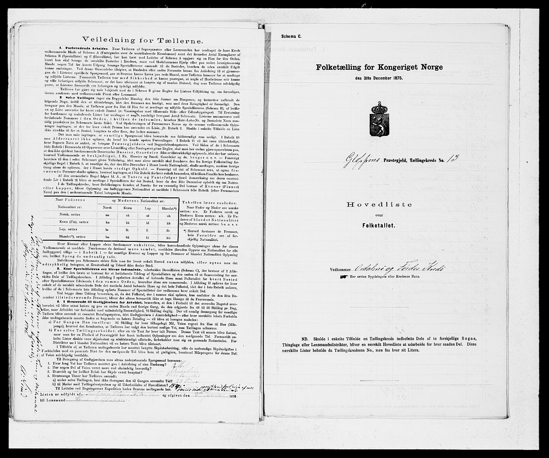 SAB, 1875 Census for 1445P Gloppen, 1875, p. 28