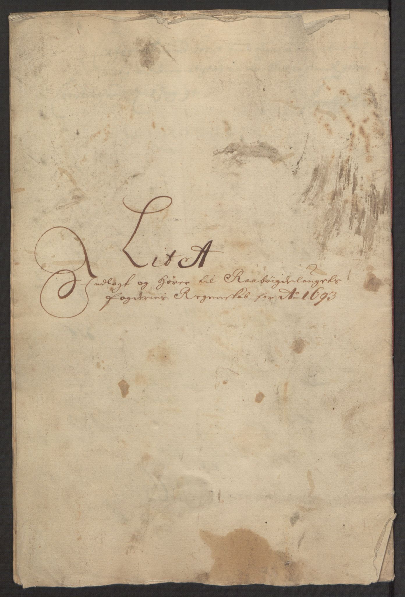 Rentekammeret inntil 1814, Reviderte regnskaper, Fogderegnskap, AV/RA-EA-4092/R40/L2444: Fogderegnskap Råbyggelag, 1693-1696, p. 21