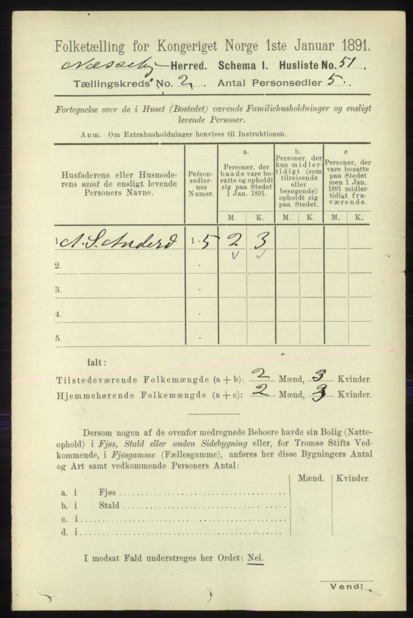 RA, 1891 census for 2027 Nesseby, 1891, p. 627