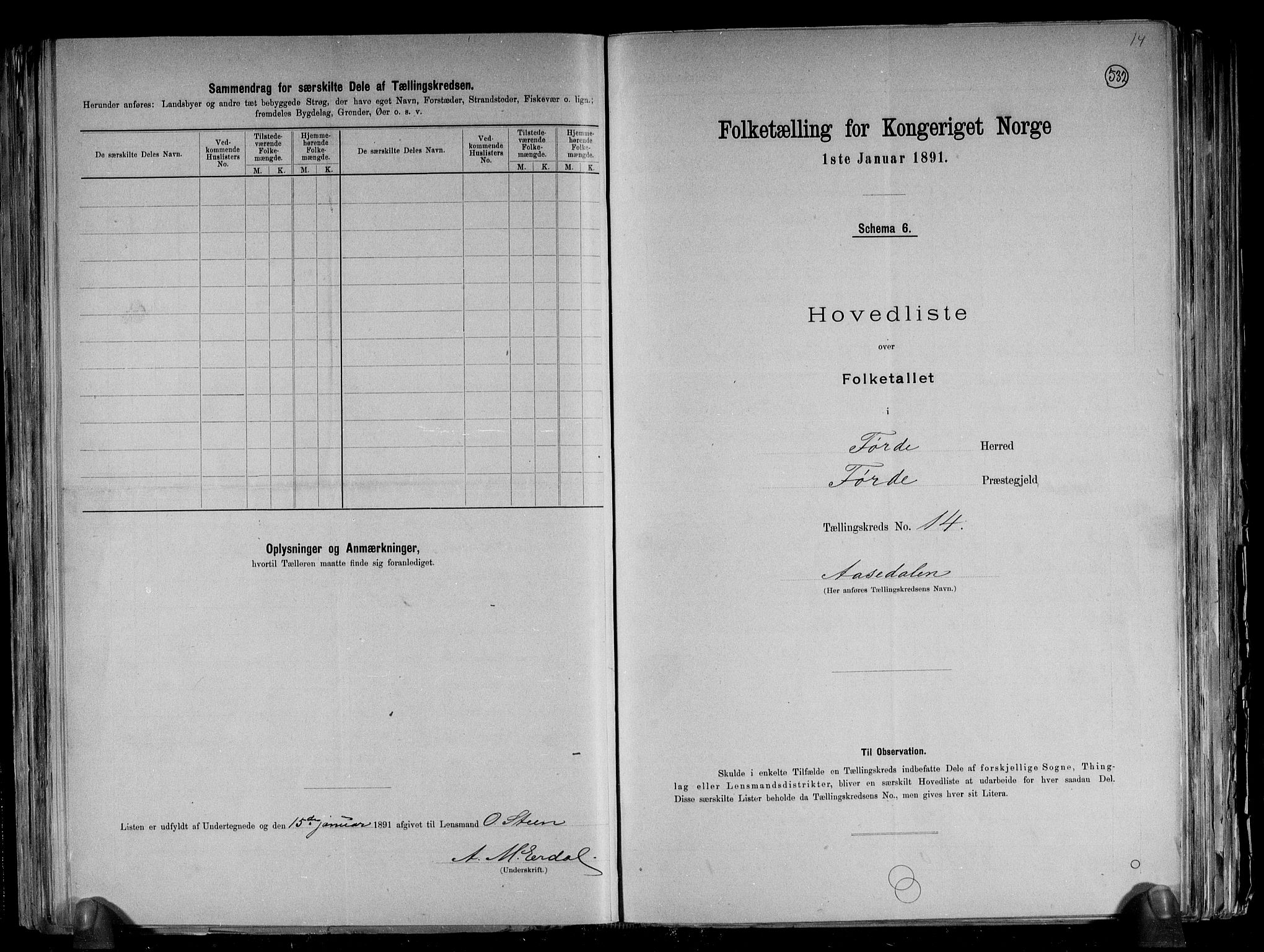 RA, 1891 census for 1432 Førde, 1891, p. 32