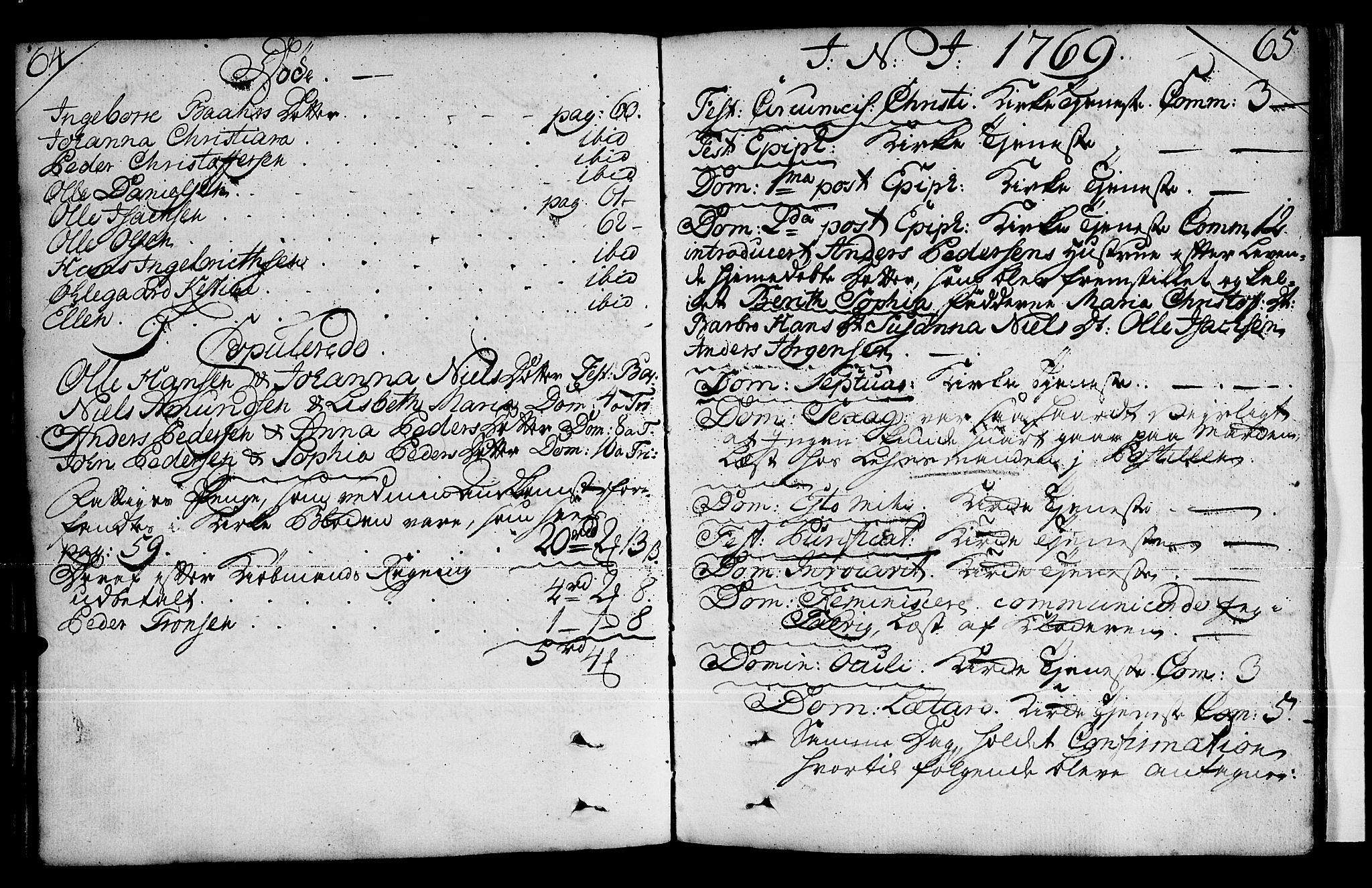 Loppa sokneprestkontor, SATØ/S-1339/H/Ha/L0001kirke: Parish register (official) no. 1 /2, 1753-1784, p. 64-65