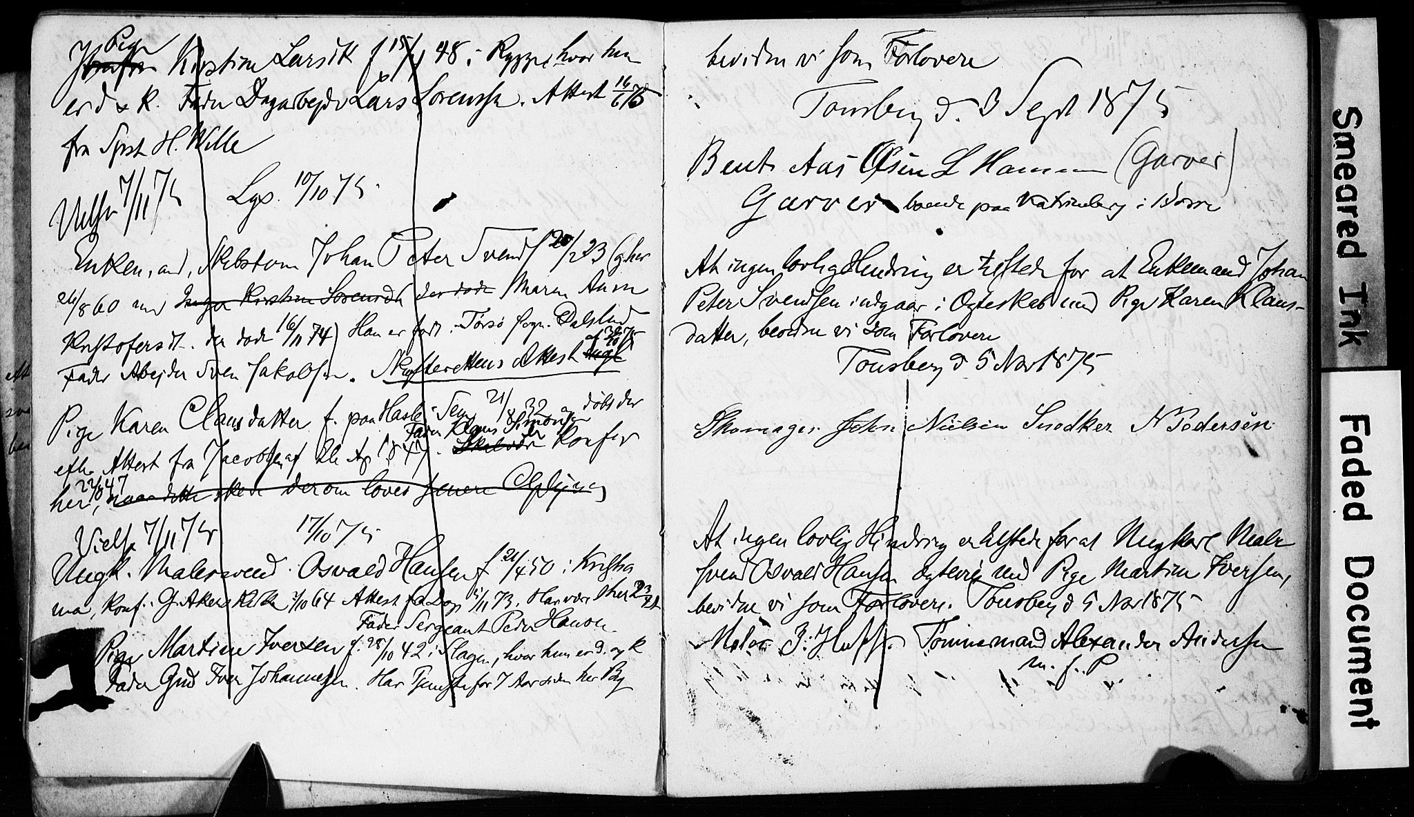 Tønsberg kirkebøker, AV/SAKO-A-330/H/Ha/L0003: Banns register no. 3, 1874-1882