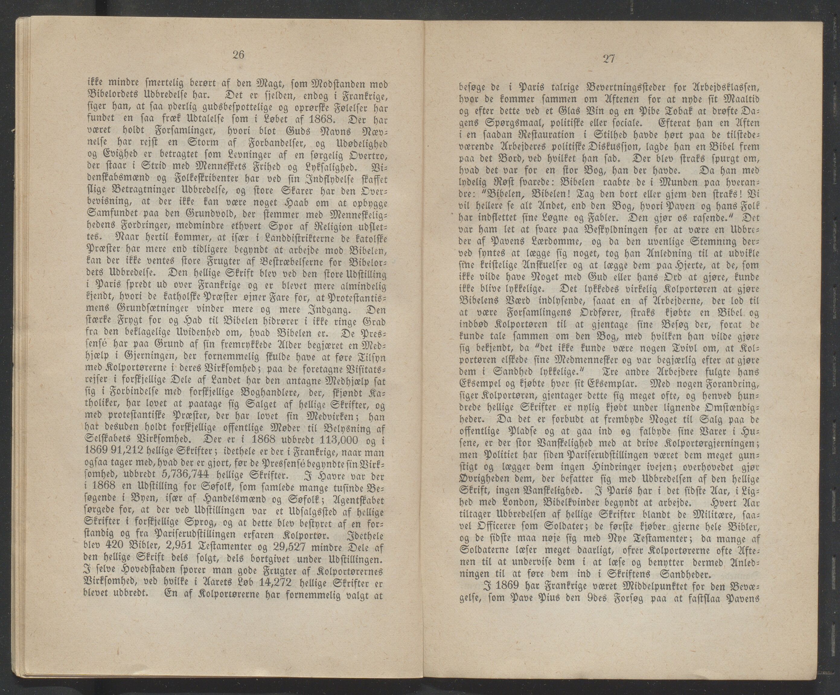 Det Norske Bibelselskap, VID/MDA-A-1528/X/L0002/0003/0001: Årsberetninger / Årsberetning 54, 55 og 56, 1869, p. 26-27