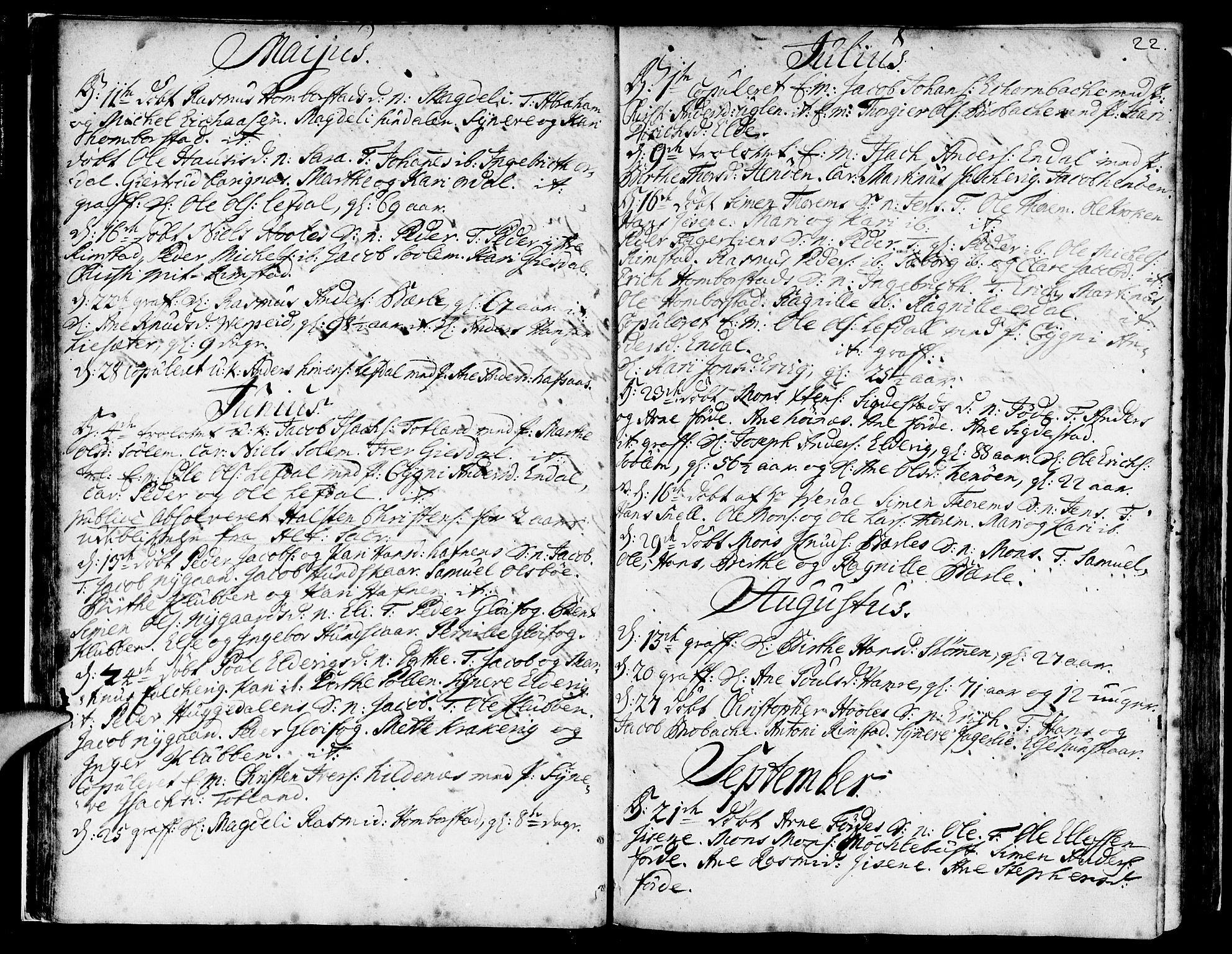 Davik sokneprestembete, SAB/A-79701/H/Haa/Haaa/L0002: Parish register (official) no. A 2, 1742-1816, p. 22
