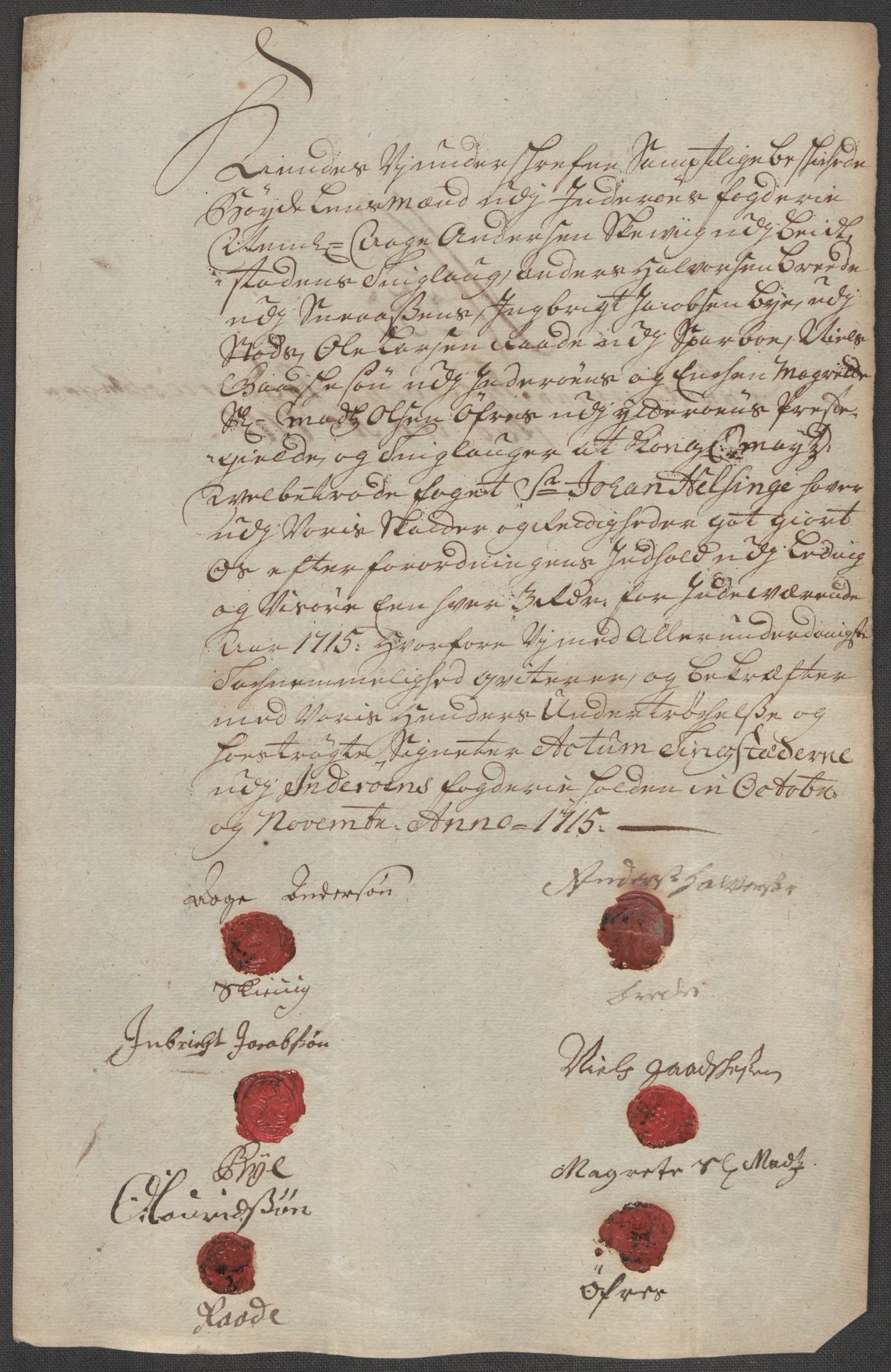 Rentekammeret inntil 1814, Reviderte regnskaper, Fogderegnskap, AV/RA-EA-4092/R63/L4323: Fogderegnskap Inderøy, 1715, p. 304