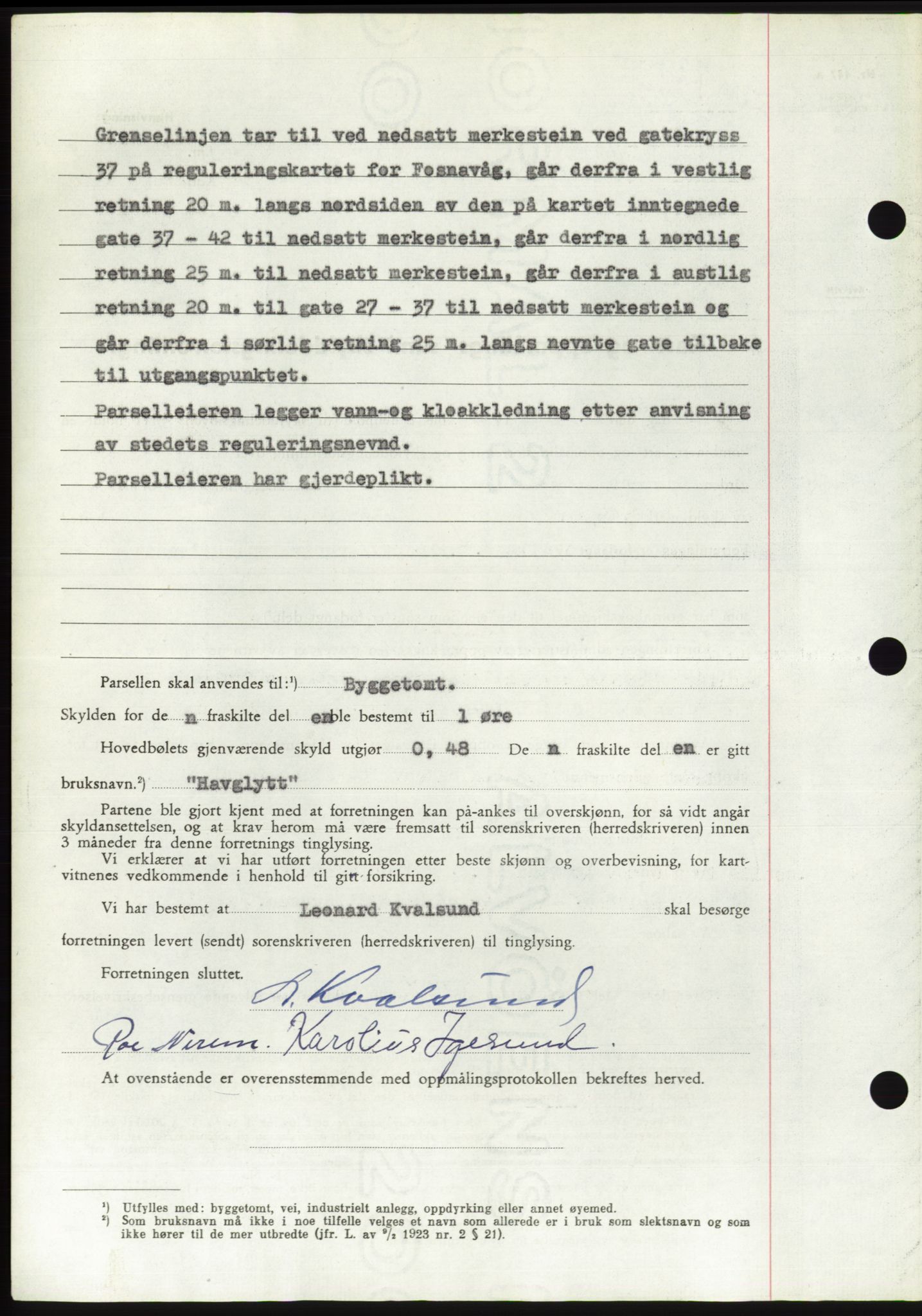 Søre Sunnmøre sorenskriveri, AV/SAT-A-4122/1/2/2C/L0089: Mortgage book no. 15A, 1951-1951, Diary no: : 827/1951