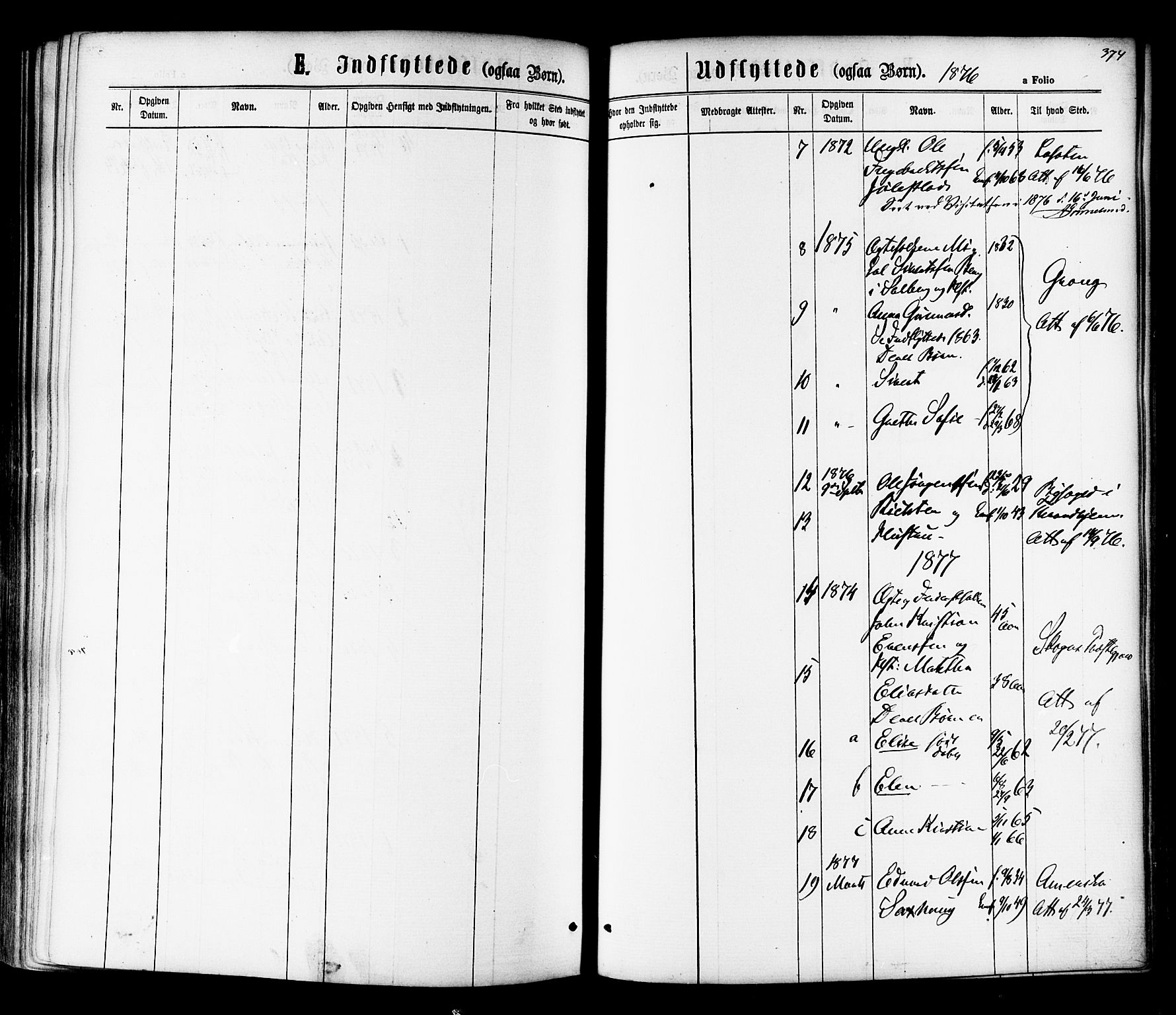 Ministerialprotokoller, klokkerbøker og fødselsregistre - Nord-Trøndelag, AV/SAT-A-1458/730/L0284: Parish register (official) no. 730A09, 1866-1878, p. 374