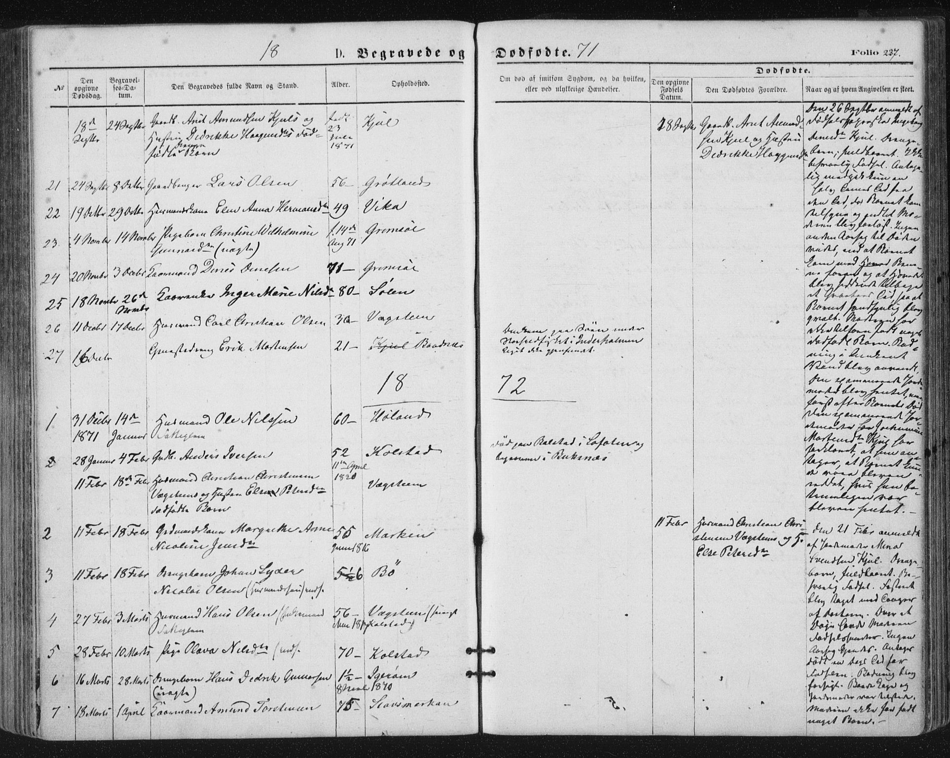 Ministerialprotokoller, klokkerbøker og fødselsregistre - Nordland, SAT/A-1459/816/L0241: Parish register (official) no. 816A07, 1870-1885, p. 237