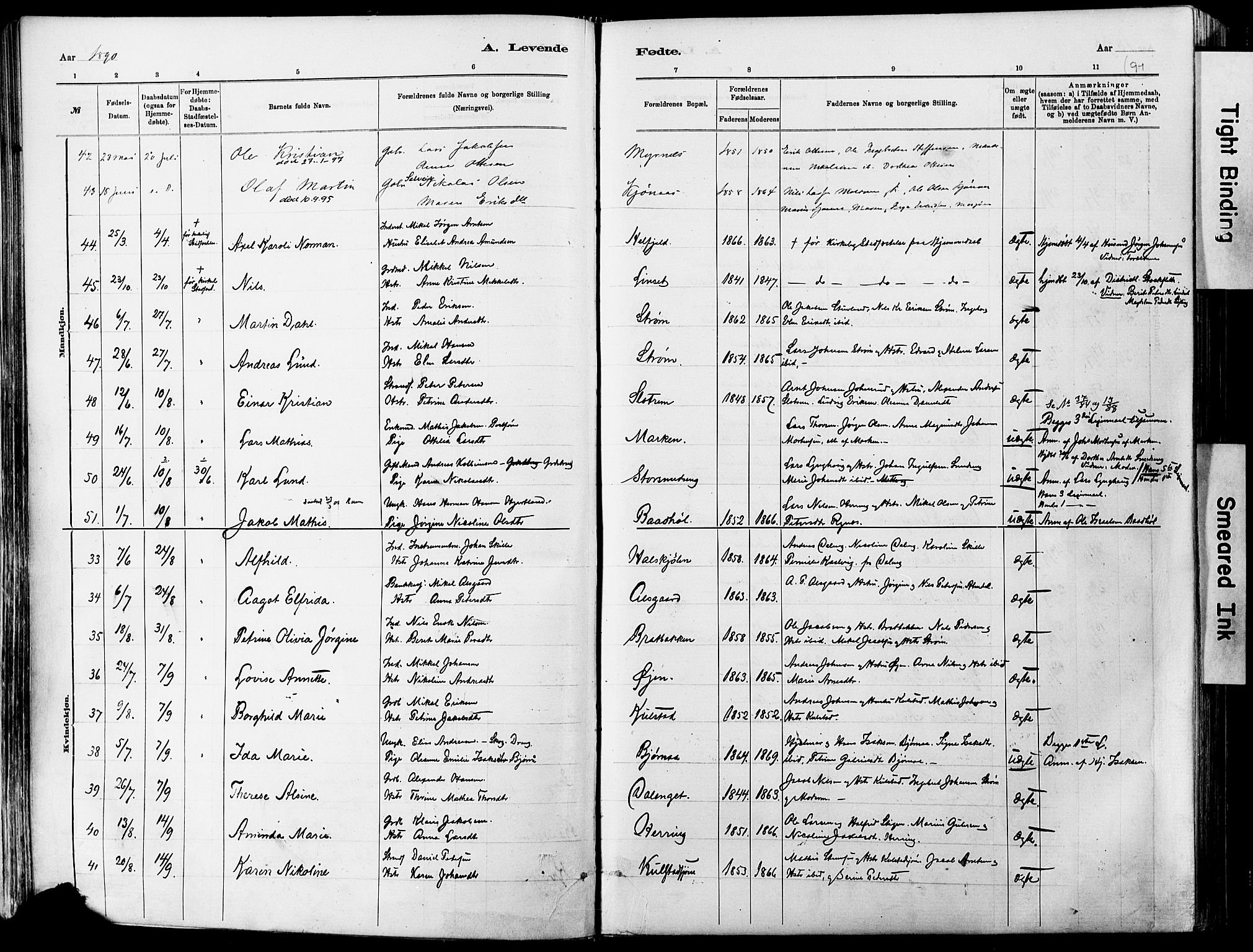 Ministerialprotokoller, klokkerbøker og fødselsregistre - Nordland, AV/SAT-A-1459/820/L0295: Parish register (official) no. 820A16, 1880-1896, p. 91