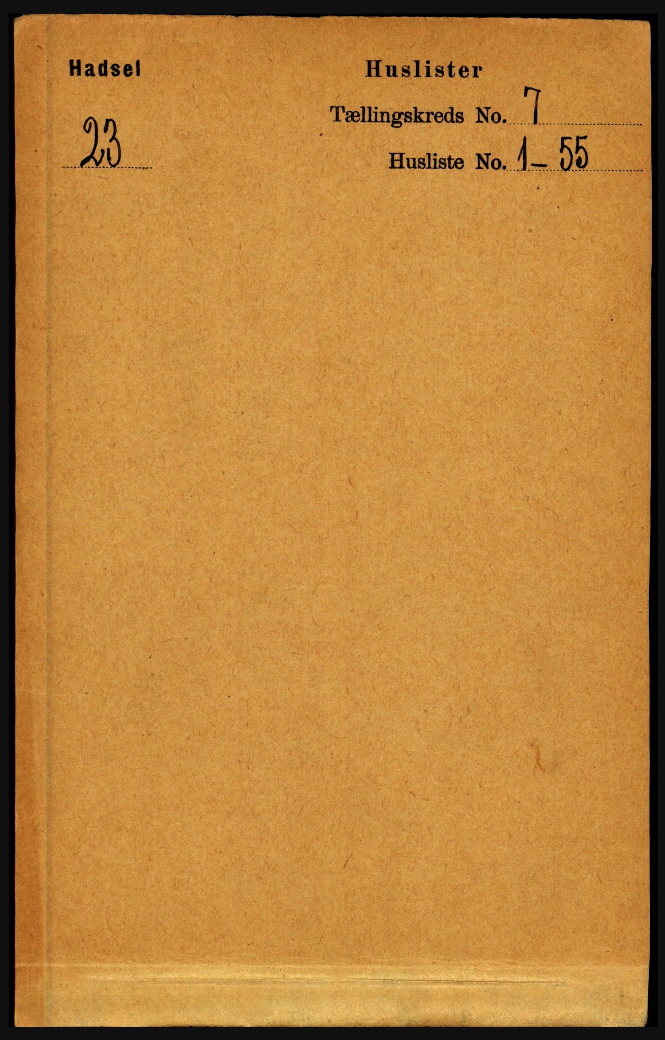 RA, 1891 census for 1866 Hadsel, 1891, p. 3060
